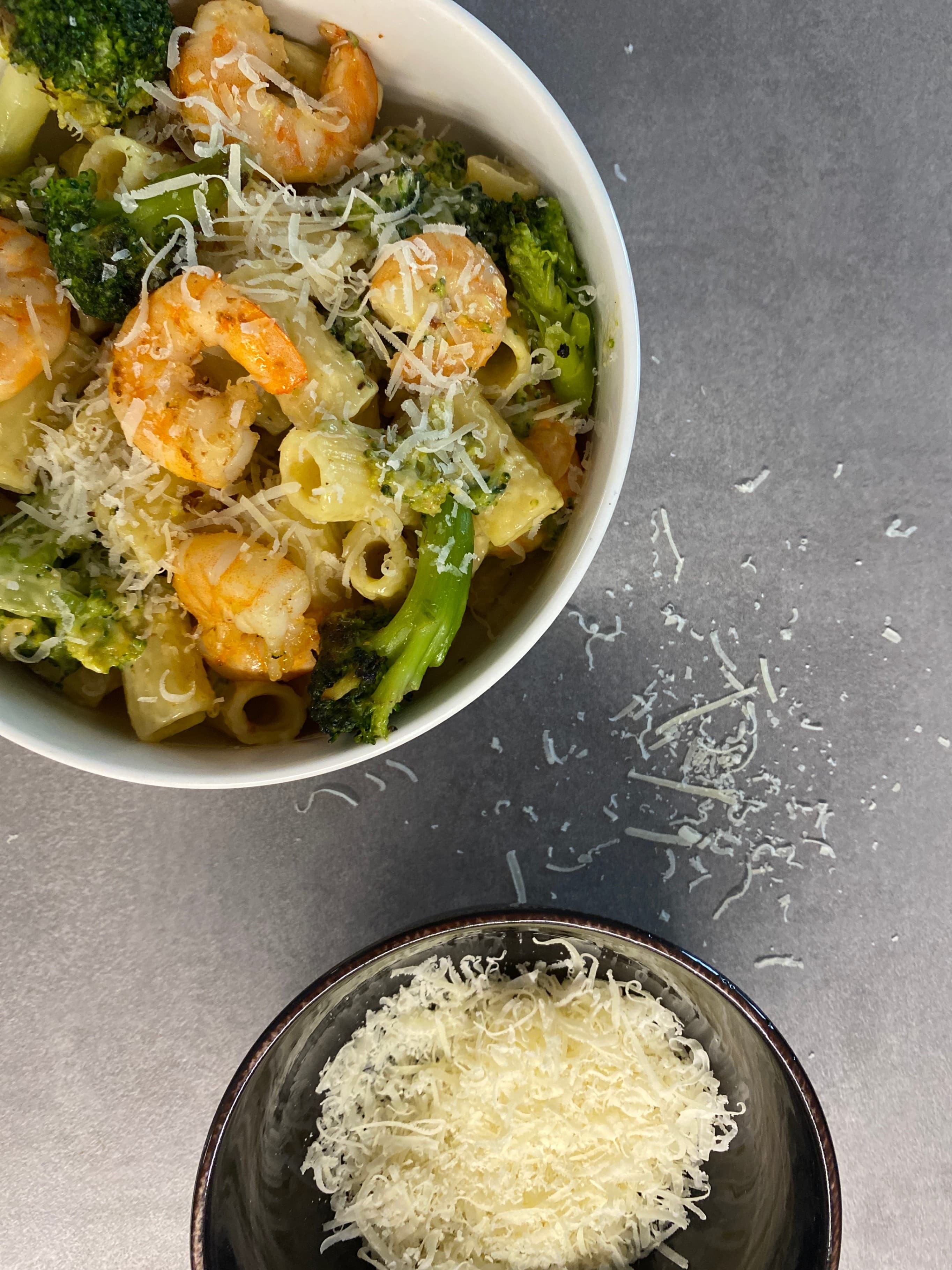 Shrimp Broccoli Pasta with Cheddar Recipe Image