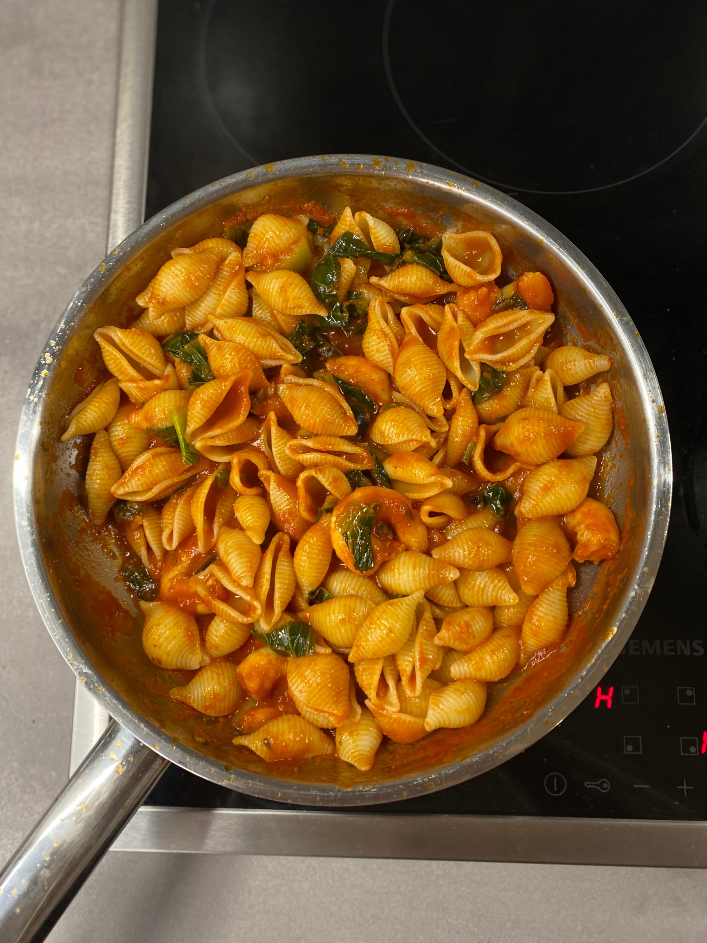 Bok Choy Pasta with Shrimp Recipe Image