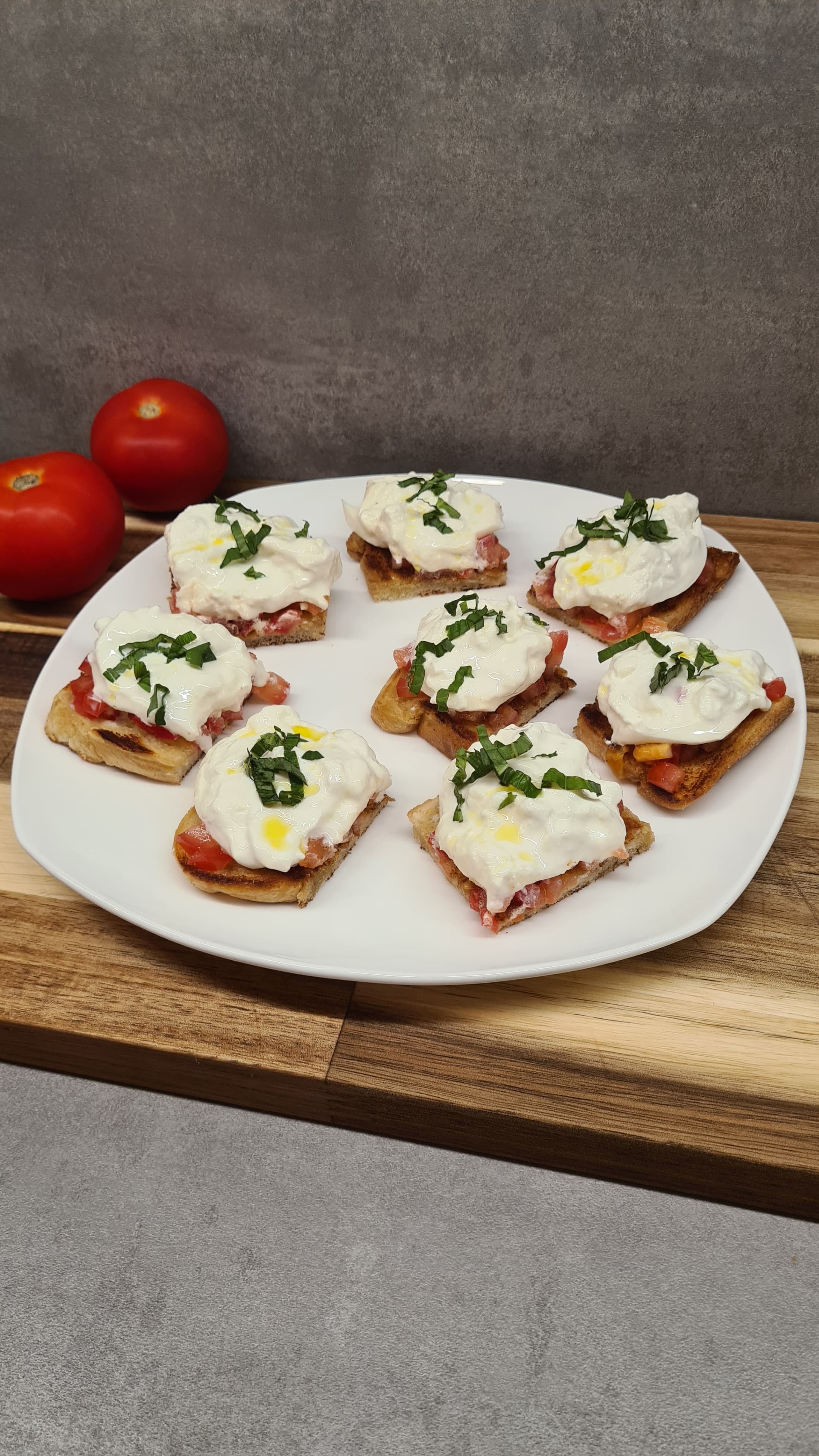 Burrata Tomato Bruschetta: The Perfect Crunch-Cream Bite Recipe Image