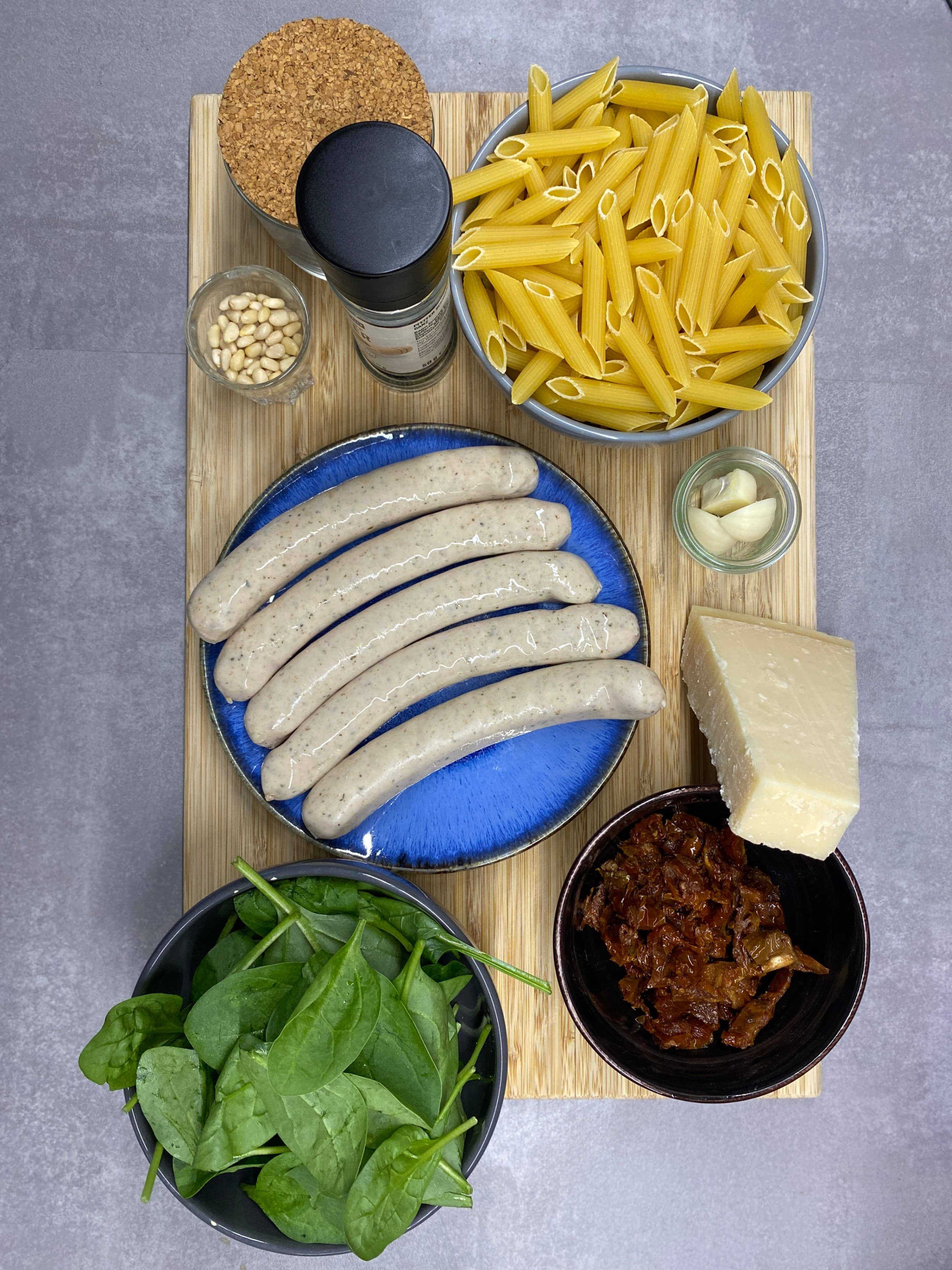 Hearty Sausage, Spinach & Sundried Tomato Penne Recipe Image