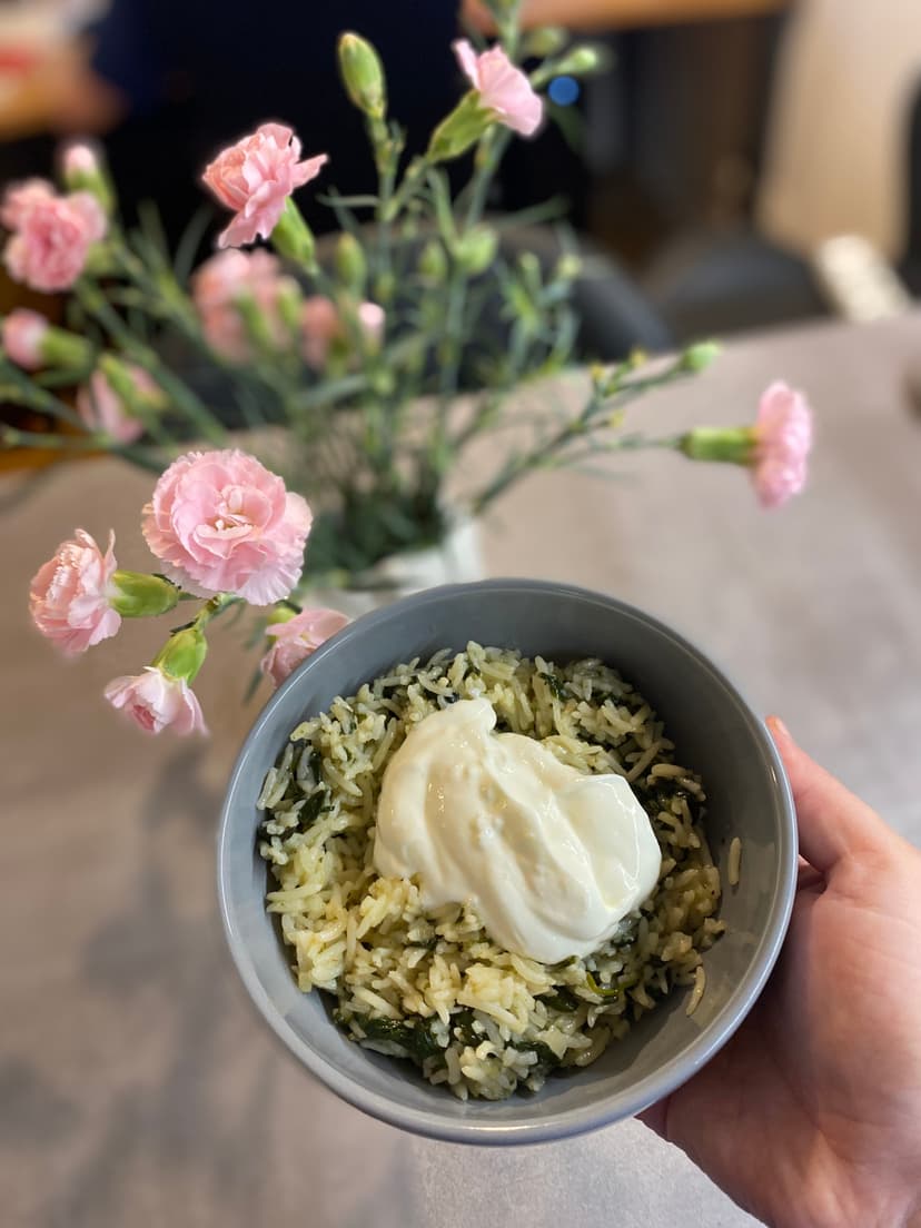 Rice with Spinach Rocely Recipe