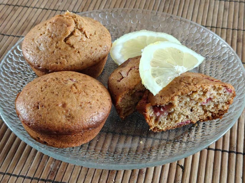 Receta de Rocely de Muffins de limón con frambuesas