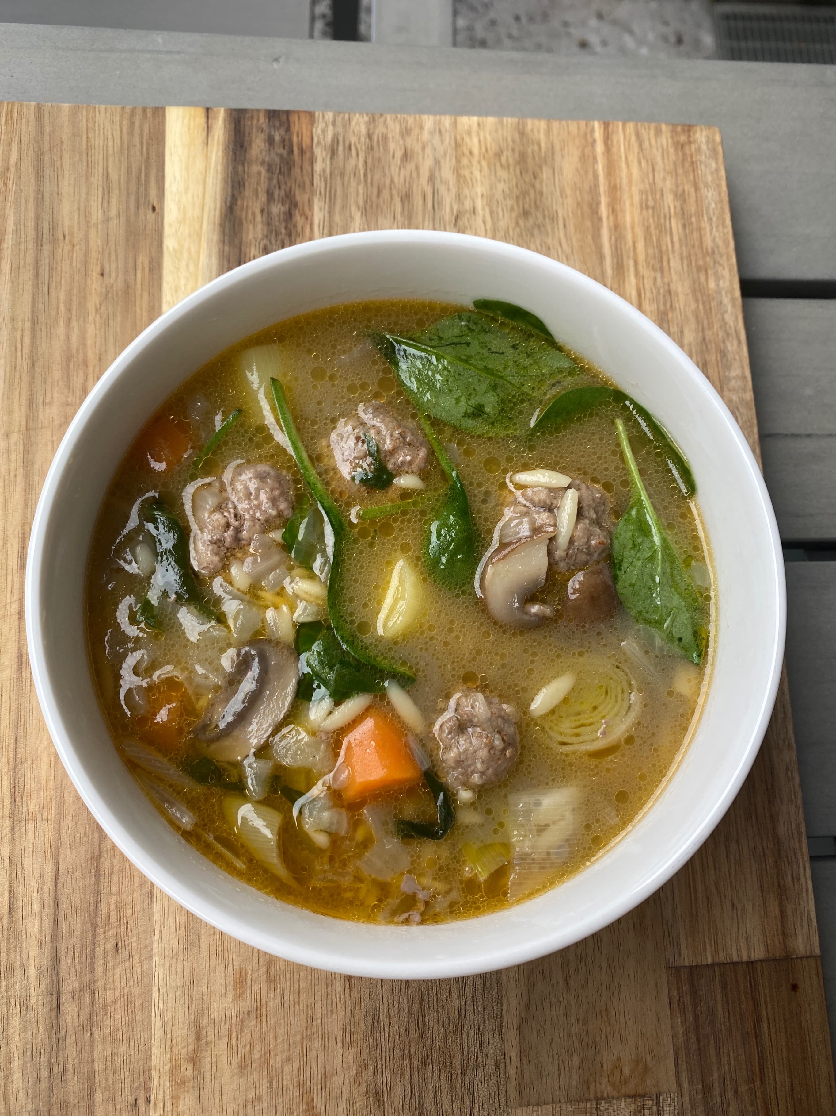 Hearty Autumn Soup with Meatballs and Coconut Milk Recipe Image