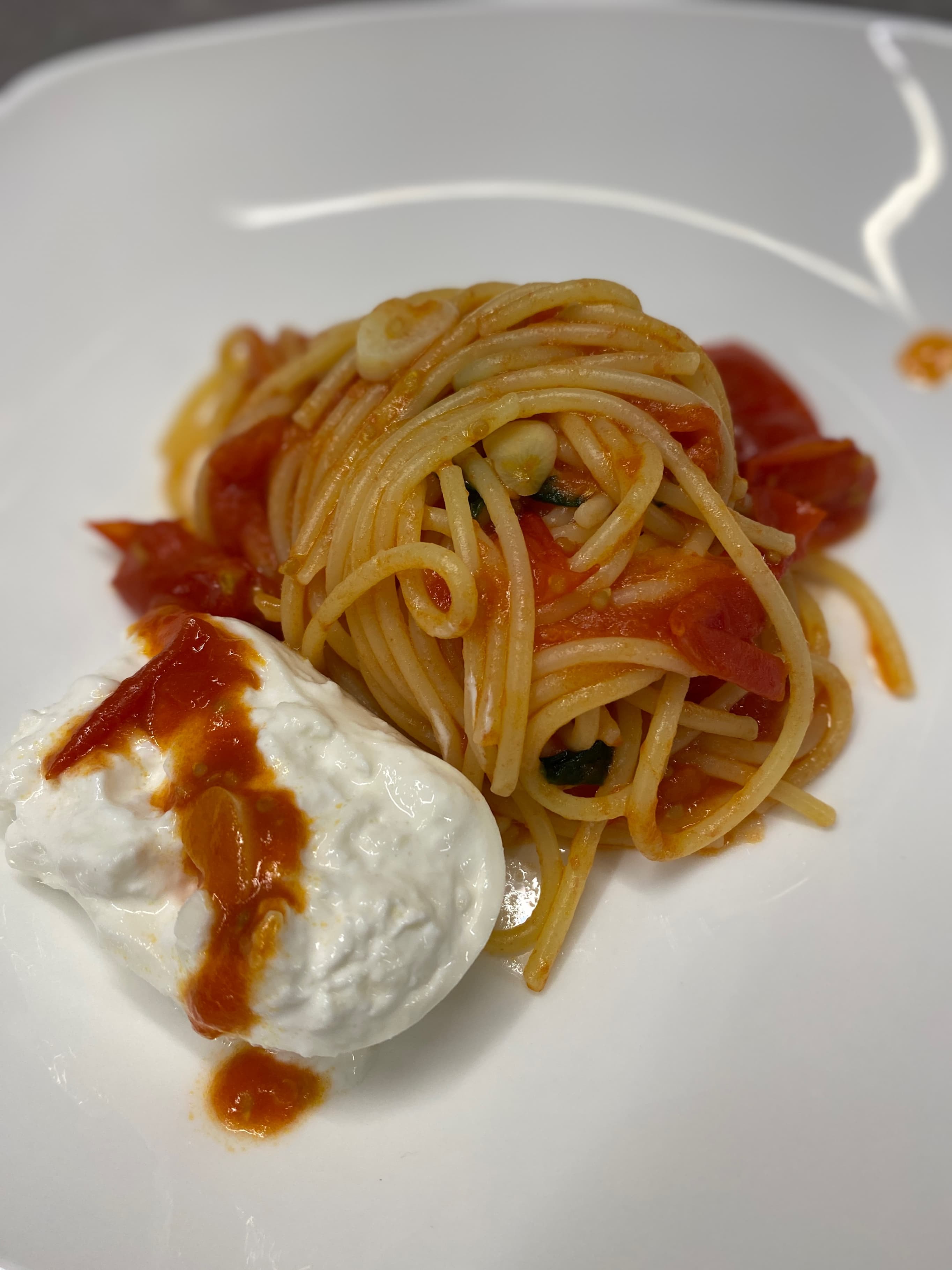 Pasta Pomodoro with Burrata Recipe Image