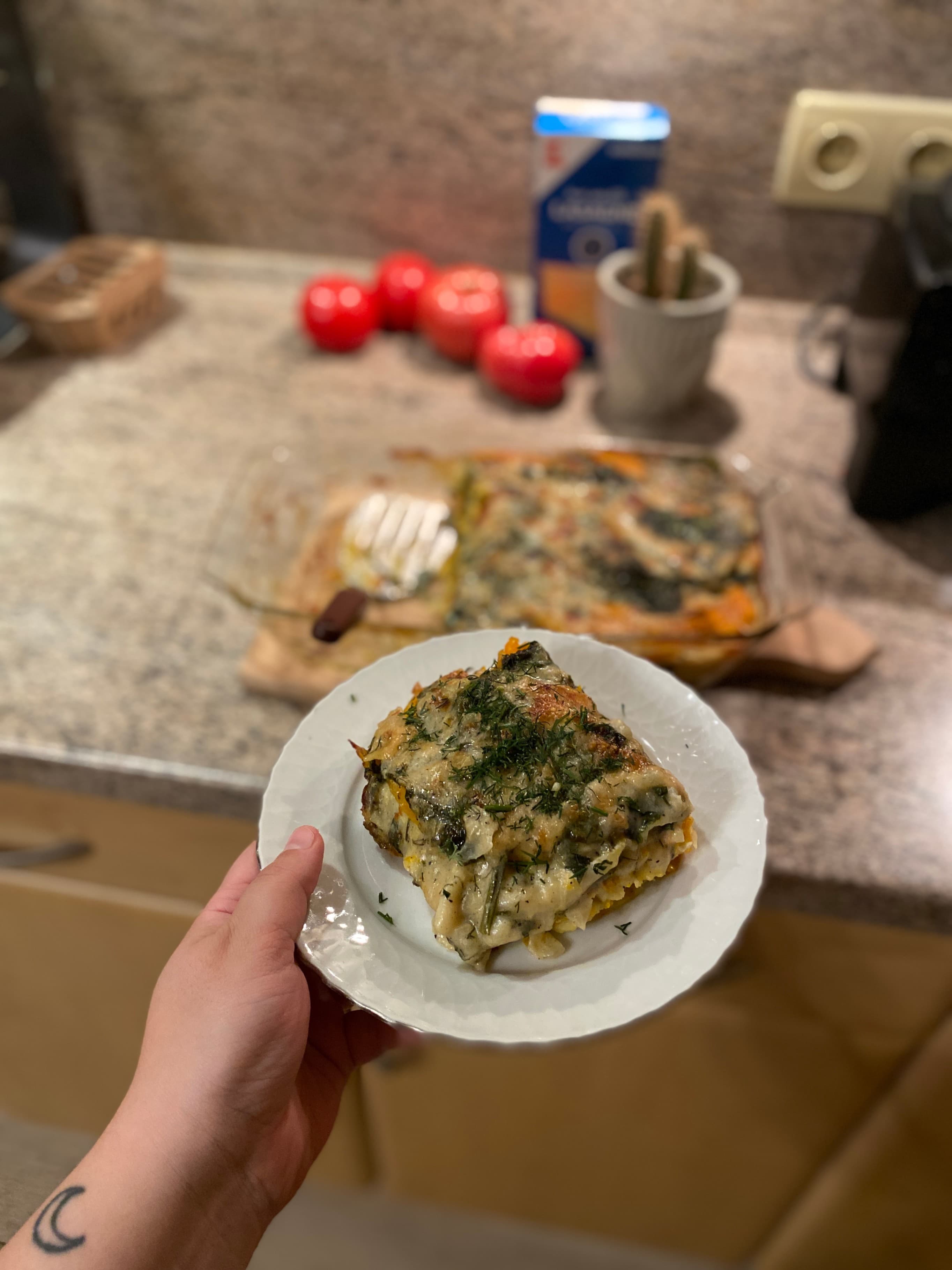 Smoked Salmon and Pumpkin Lasagna Recipe Image