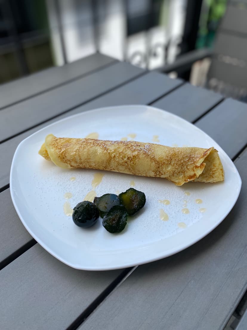 Sweet Pancakes with Homemade Green Fig Jam Rocely Recipe