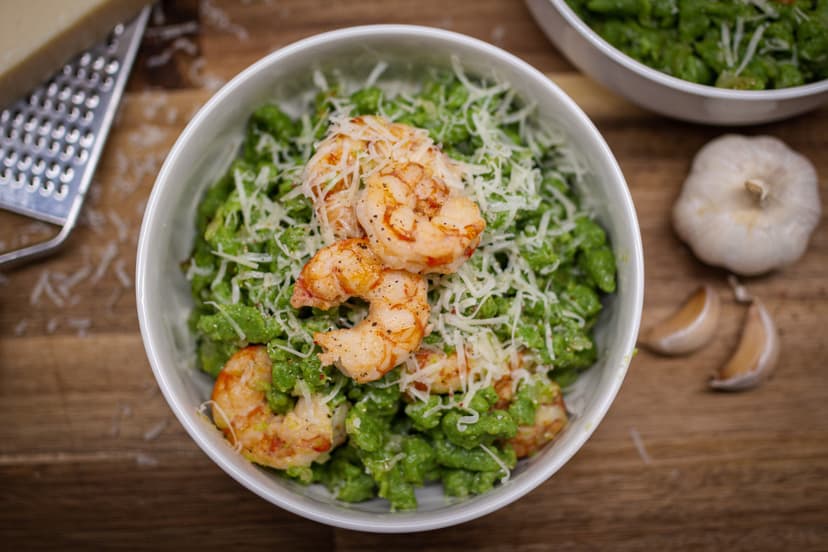 Recette Rocely de Spätzle aux épinards et crevettes super rapides