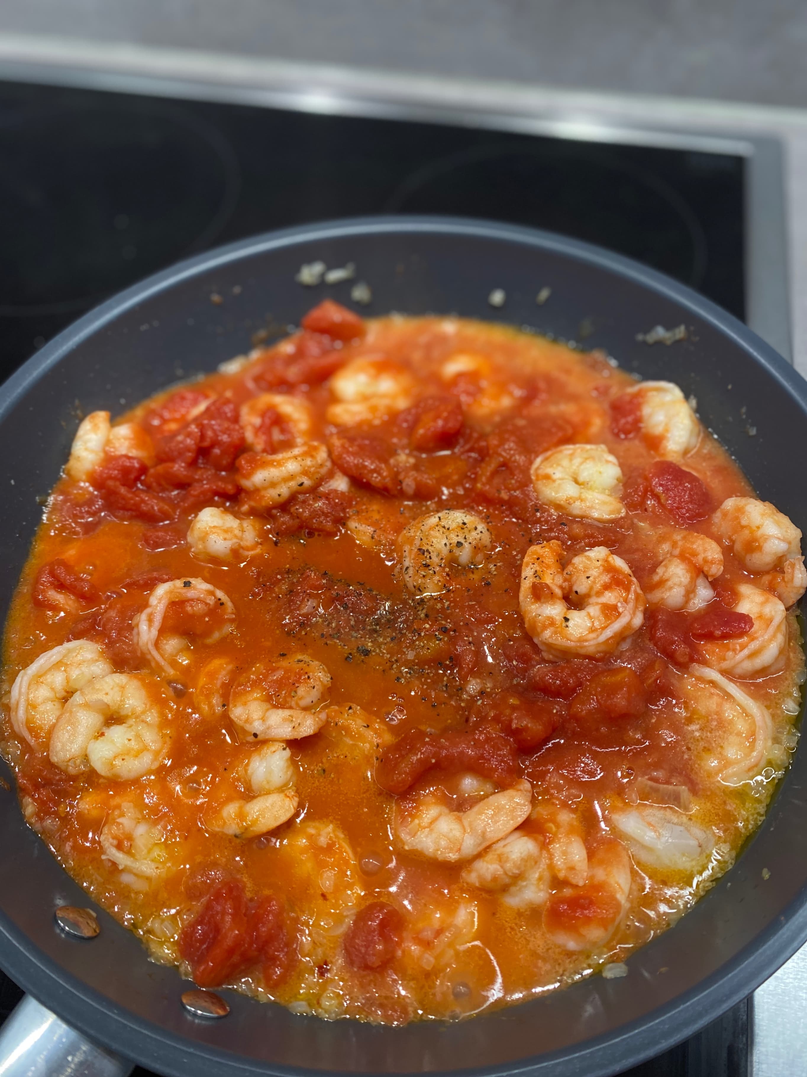 Shrimp Pasta with Feta Tomato Sauce Recipe Image