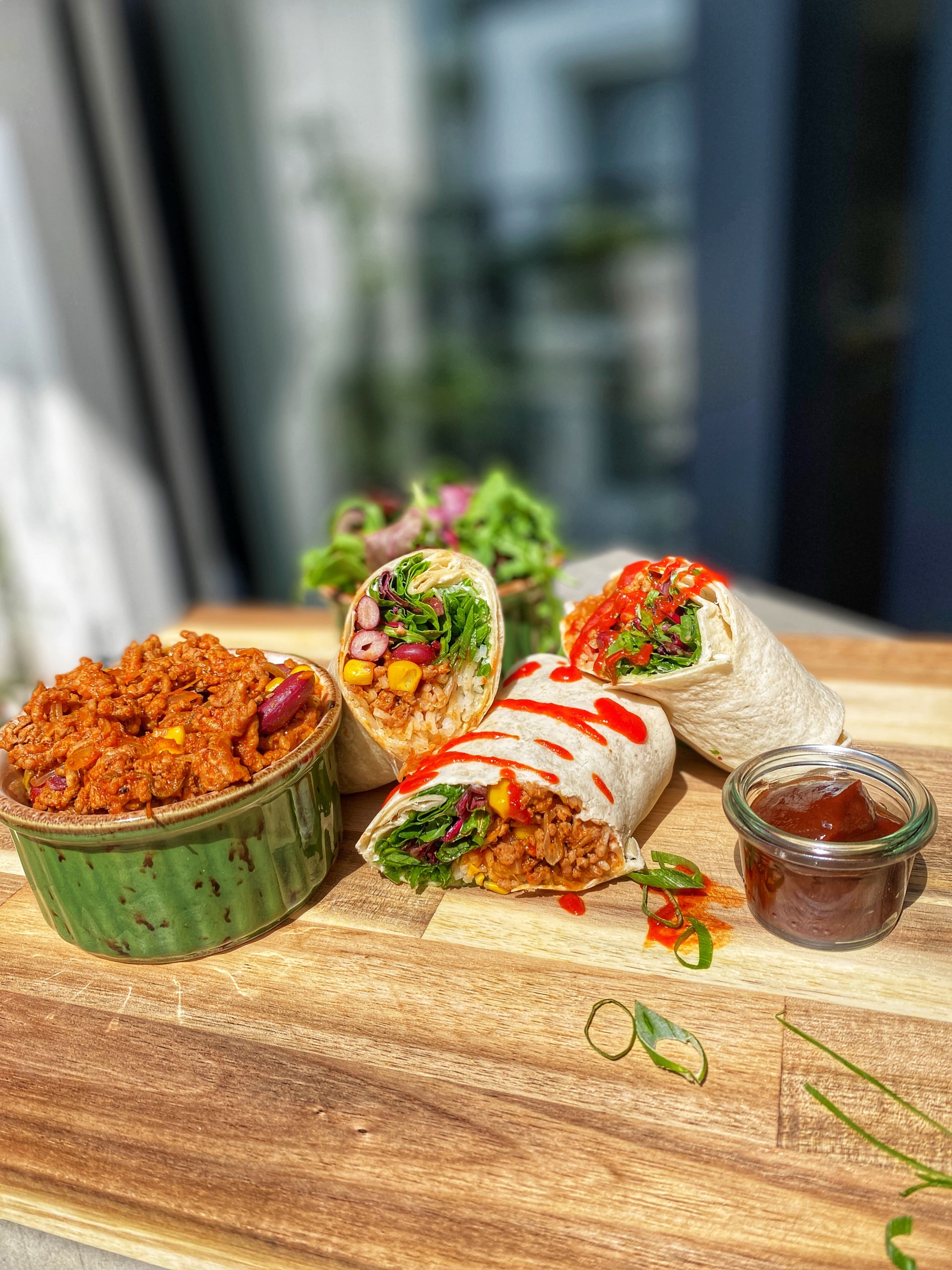 Corn & Bean Burritos with Beef Recipe Image