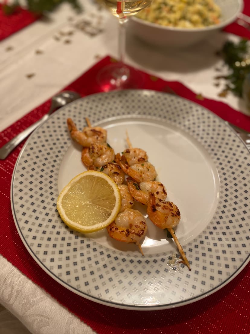 Garnalenspiesjes uit de Pan met Knoflook &amp; Peperoncino Rocely Recept