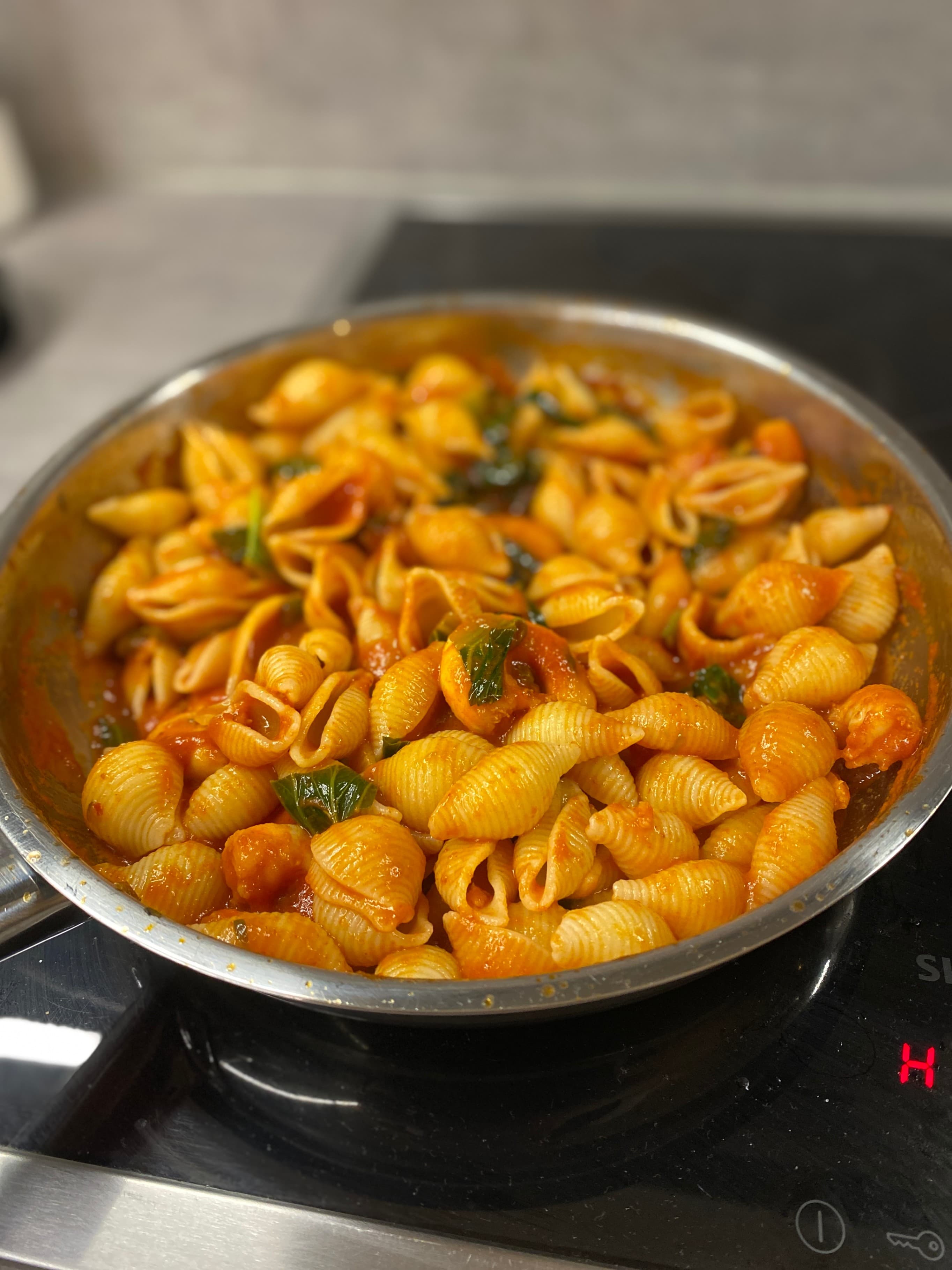 Bok Choy Pasta with Shrimp Recipe Image