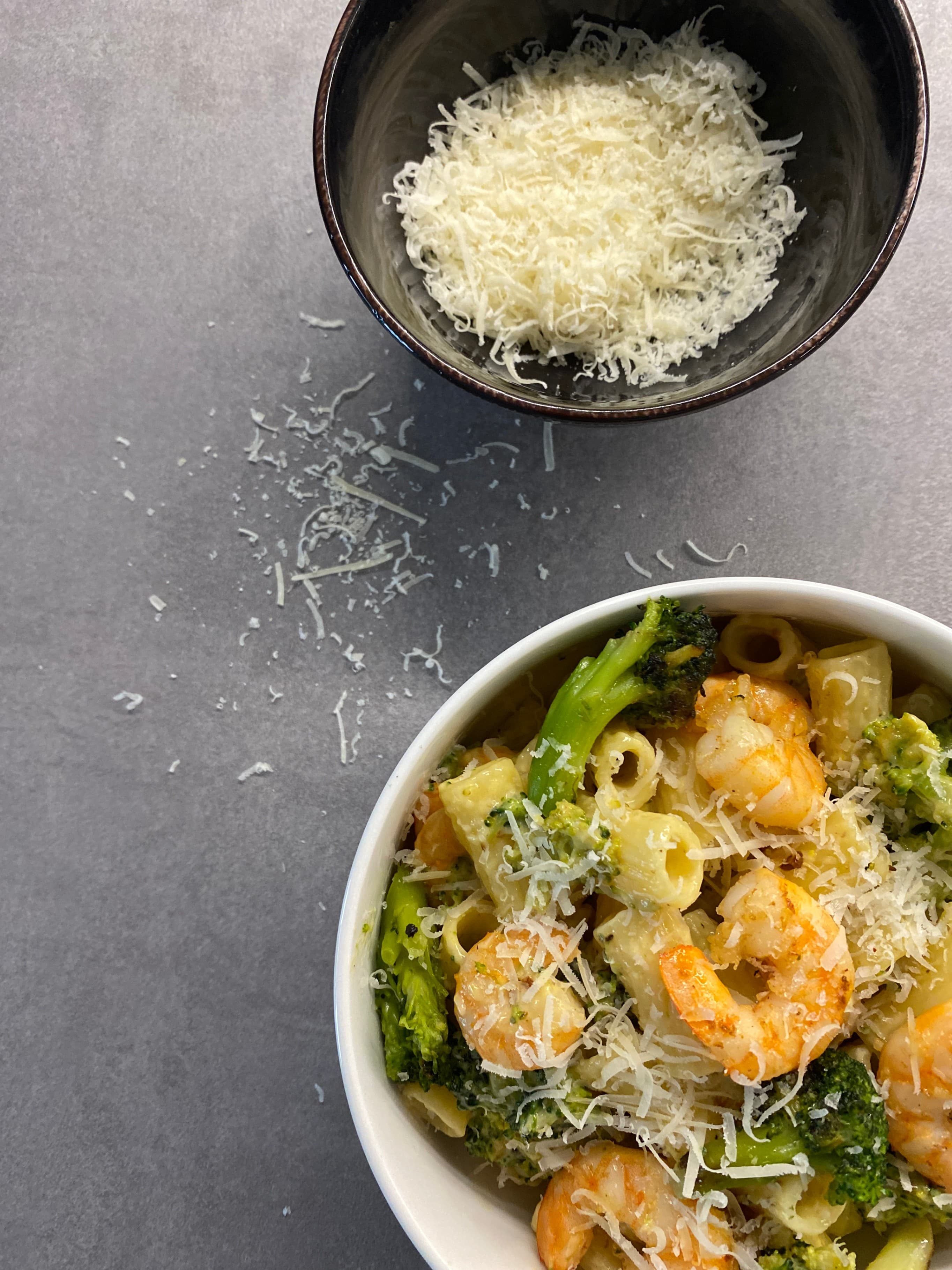 Shrimp Broccoli Pasta with Cheddar Recipe Image