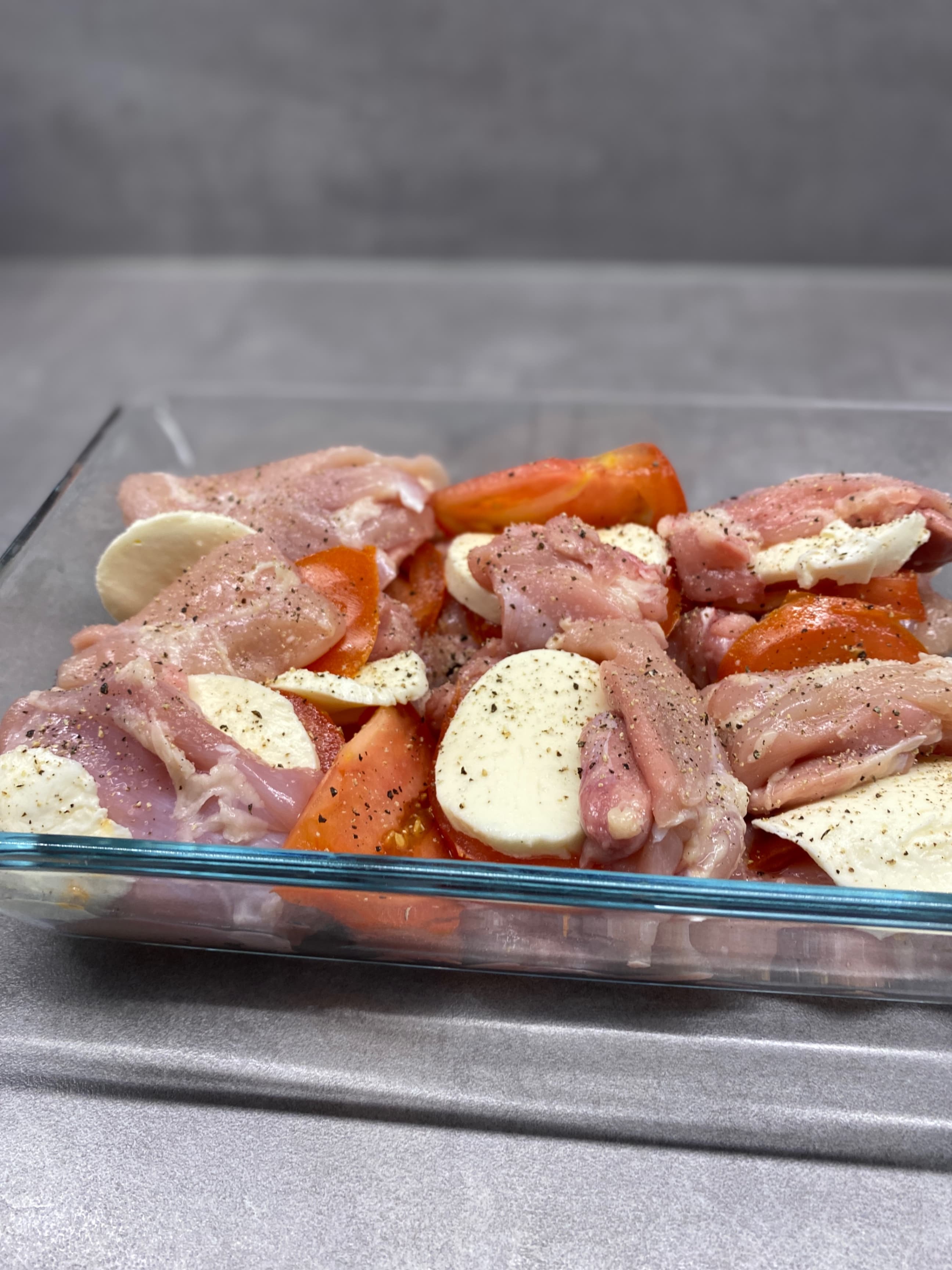 Chicken Caprese Thighs with Crispy Potato Strips Recipe Image