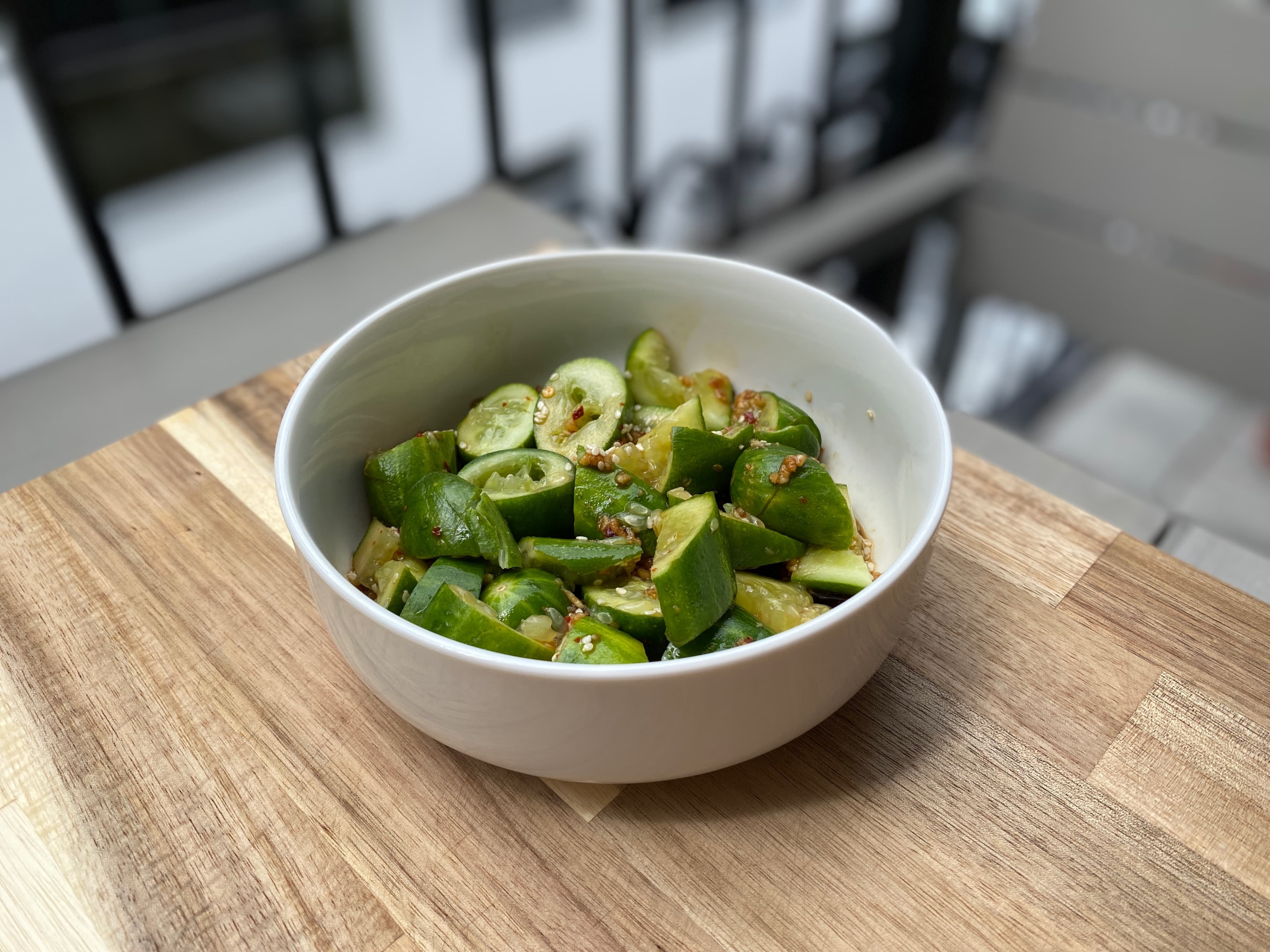 Asian Crushed Cucumber Salad Recipe Image