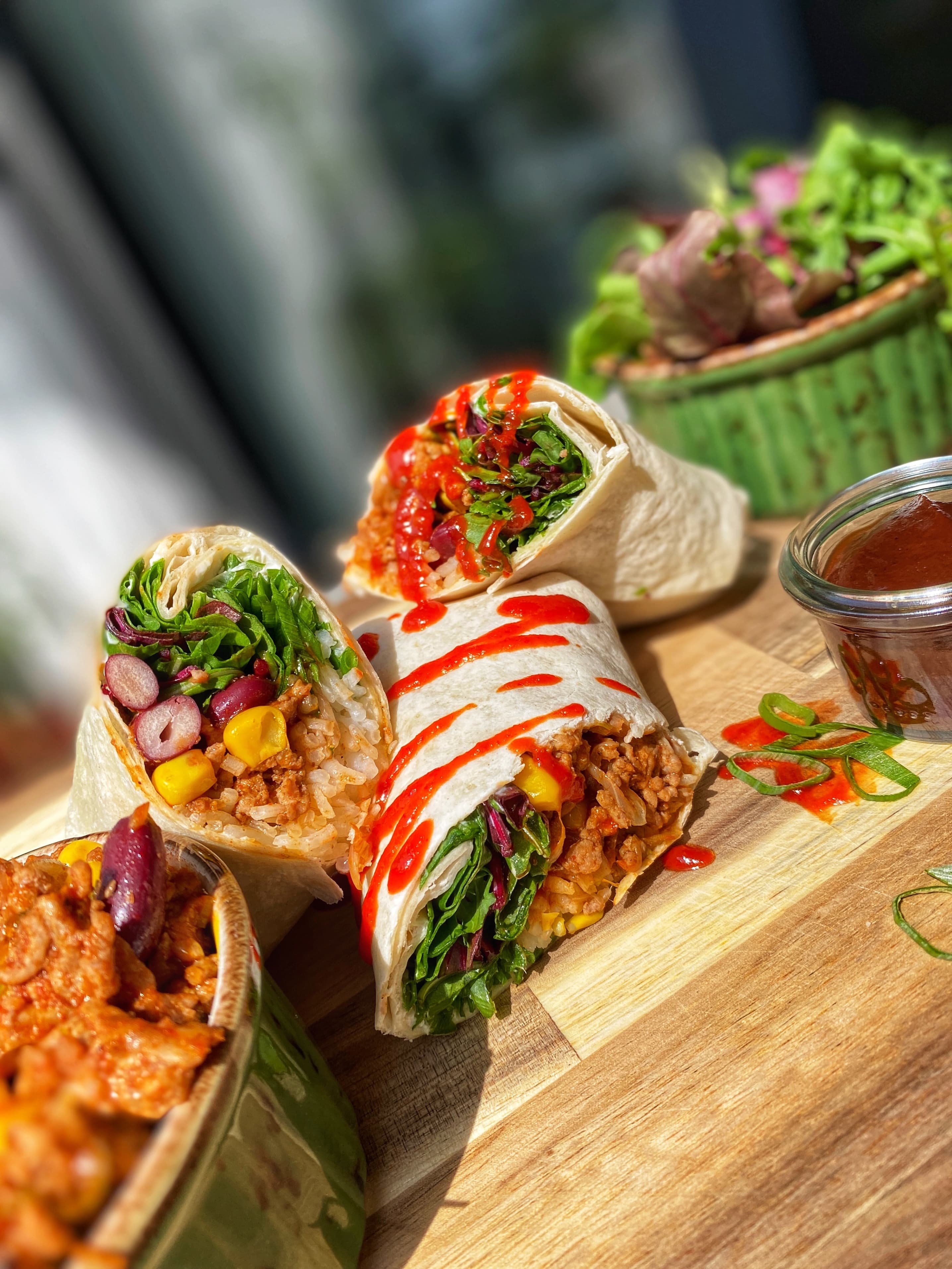 Corn & Bean Burritos with Beef Recipe Image