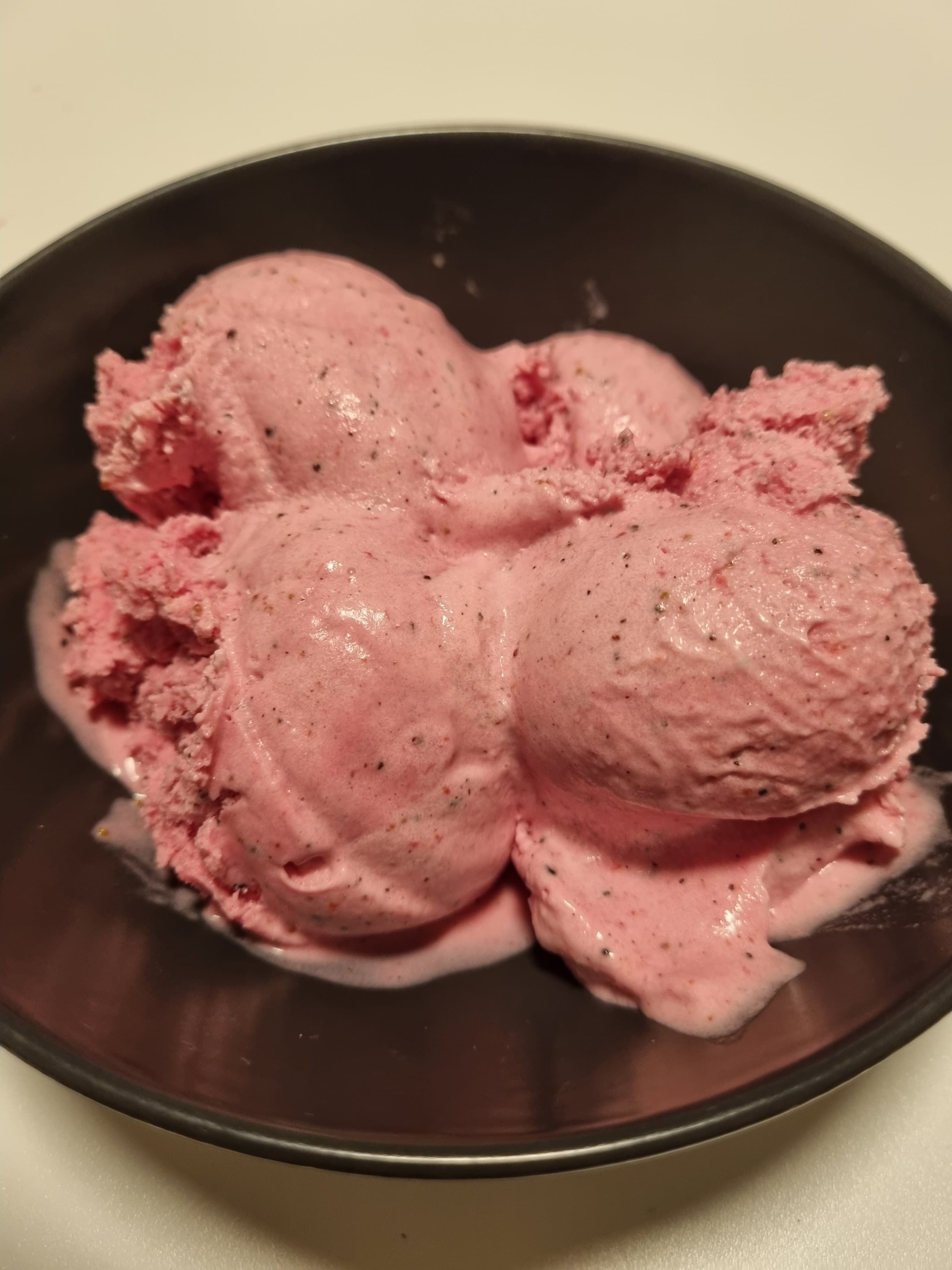 Dragon Fruit Strawberry Cream Ice Cream Recipe Image