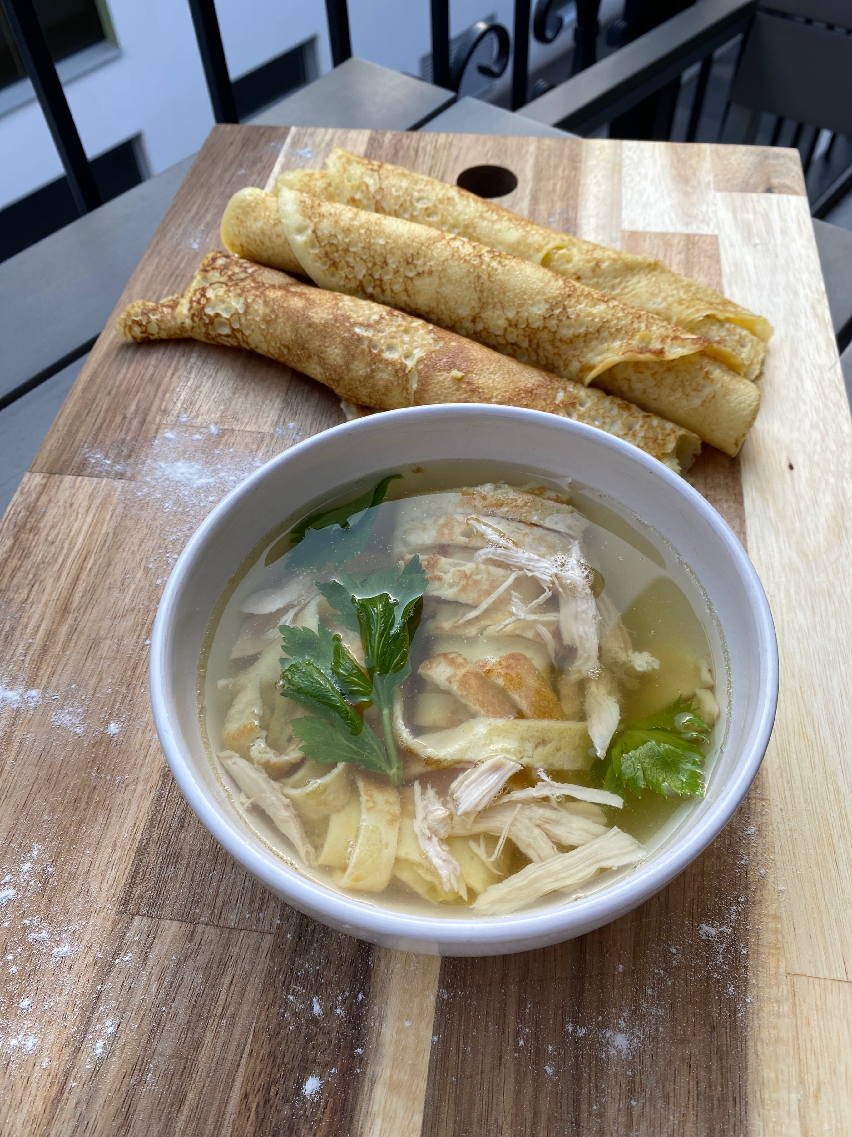 Pancake Soup with Chicken (Frittatensuppe) Recipe Image