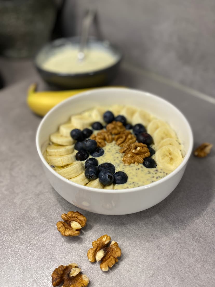 Przepis Rocely użytkownika Bananowy Pudding Chia Proteinowy