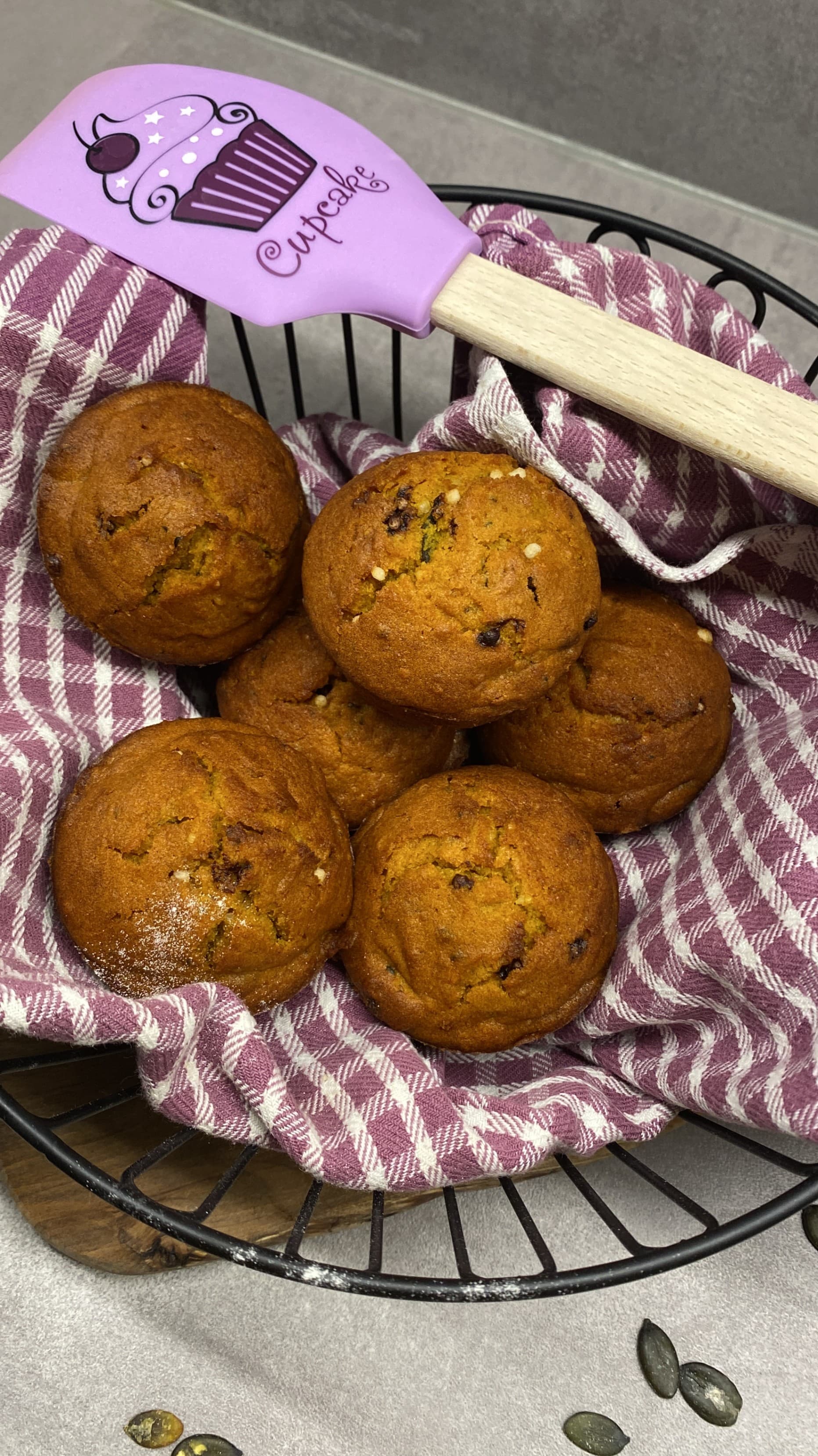 Pumpkin Muffins with Chocolate Recipe Image