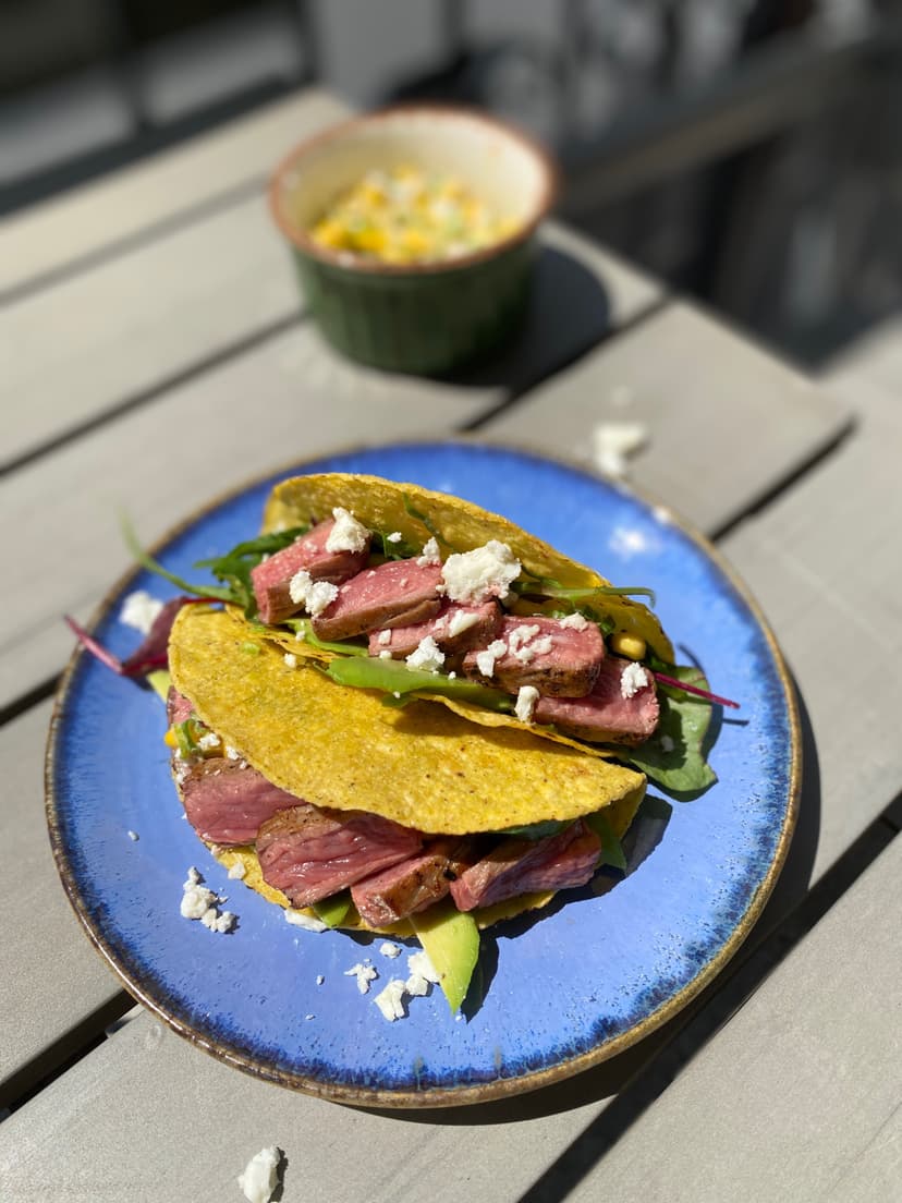 Beef Tacos with Street Corn and Avocado Rocely Recipe