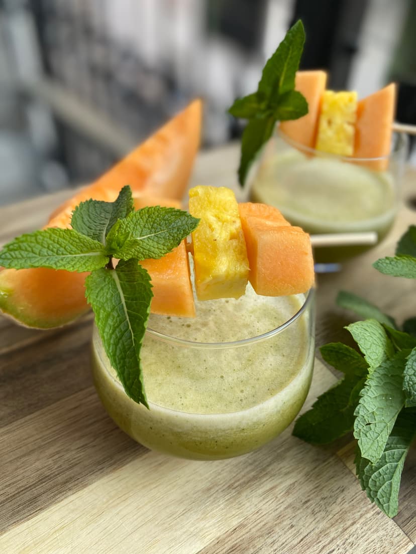 Receta de Rocely de Refresco veraniego de melón, piña y coco