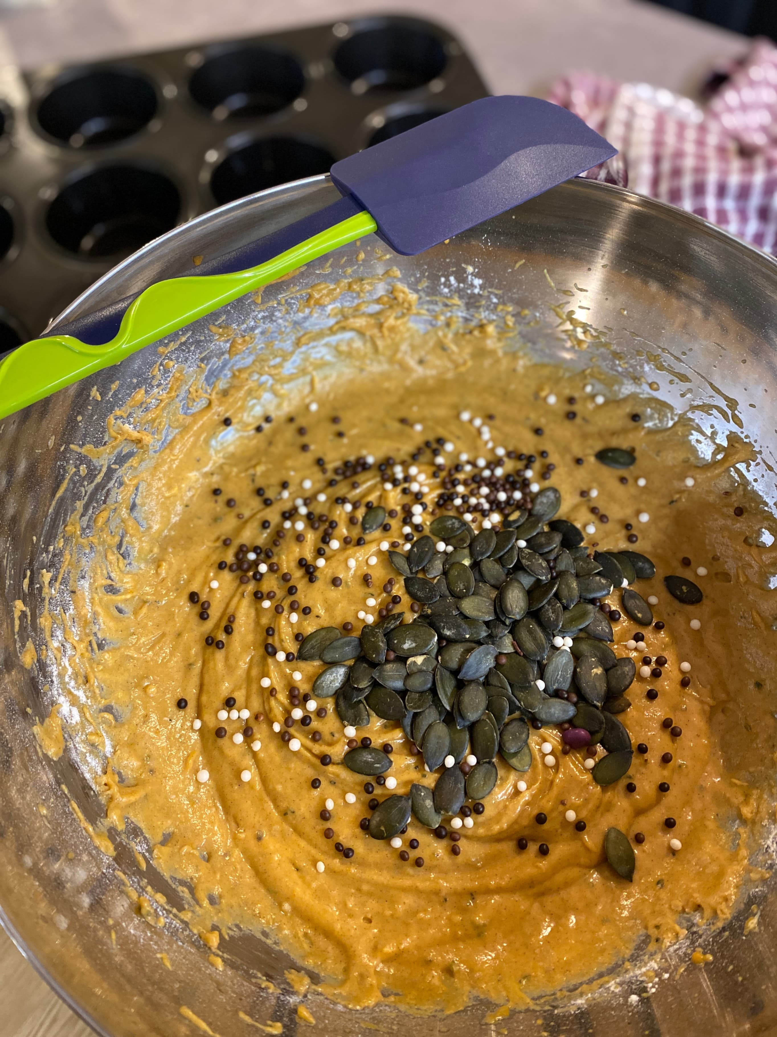 Pumpkin Muffins with Chocolate Recipe Image