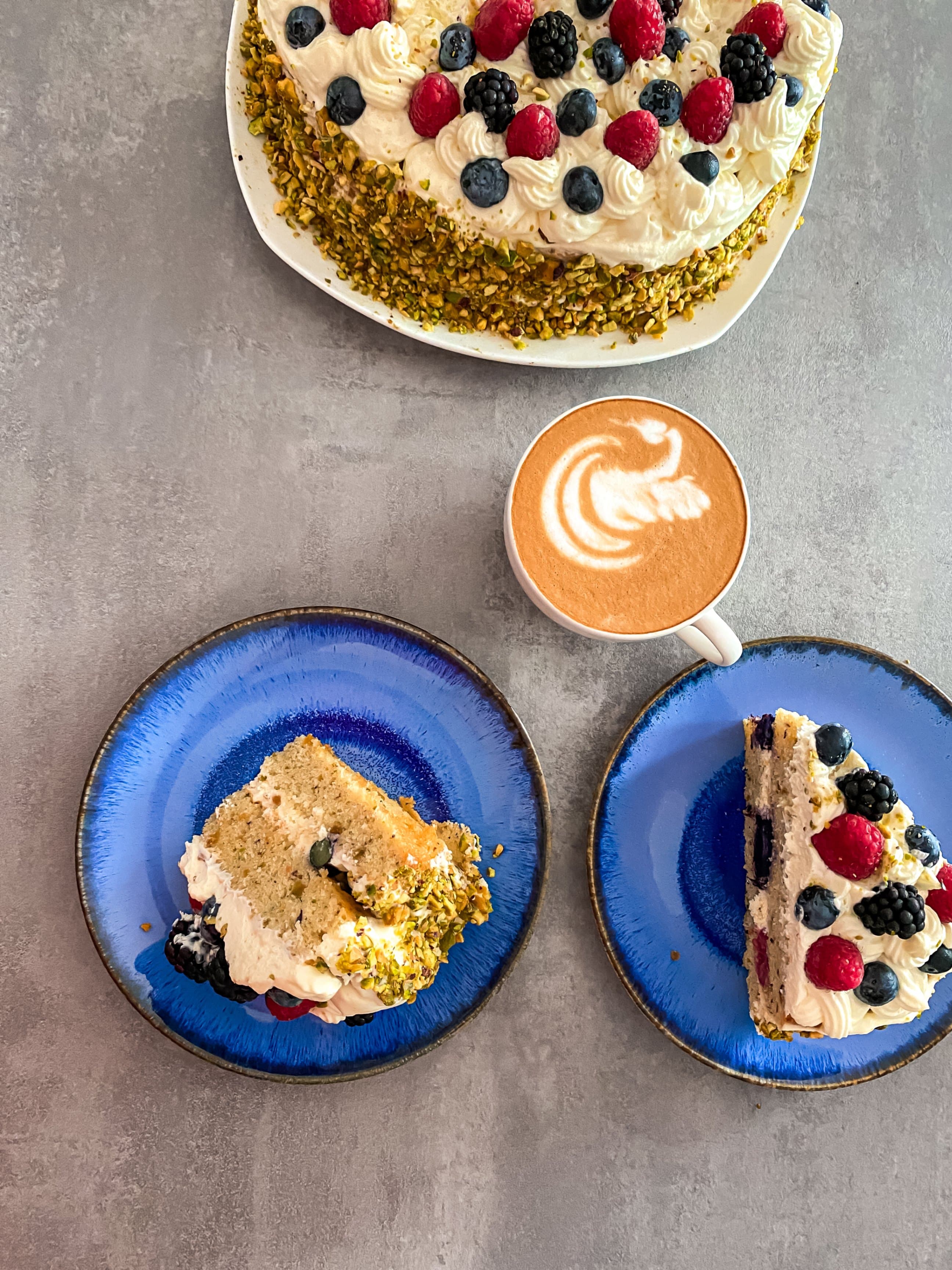 Cream Cake with Forest Fruits Recipe Image