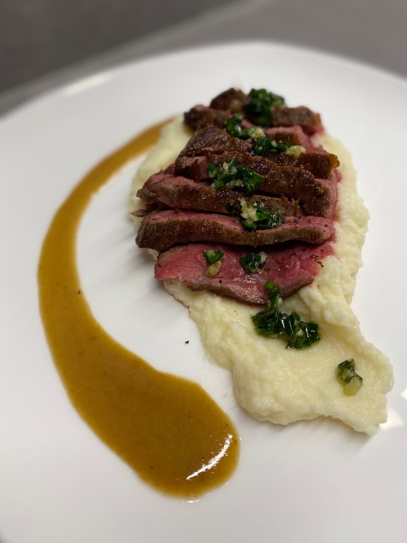 Recette Rocely de Steaks avec purée de chou-fleur