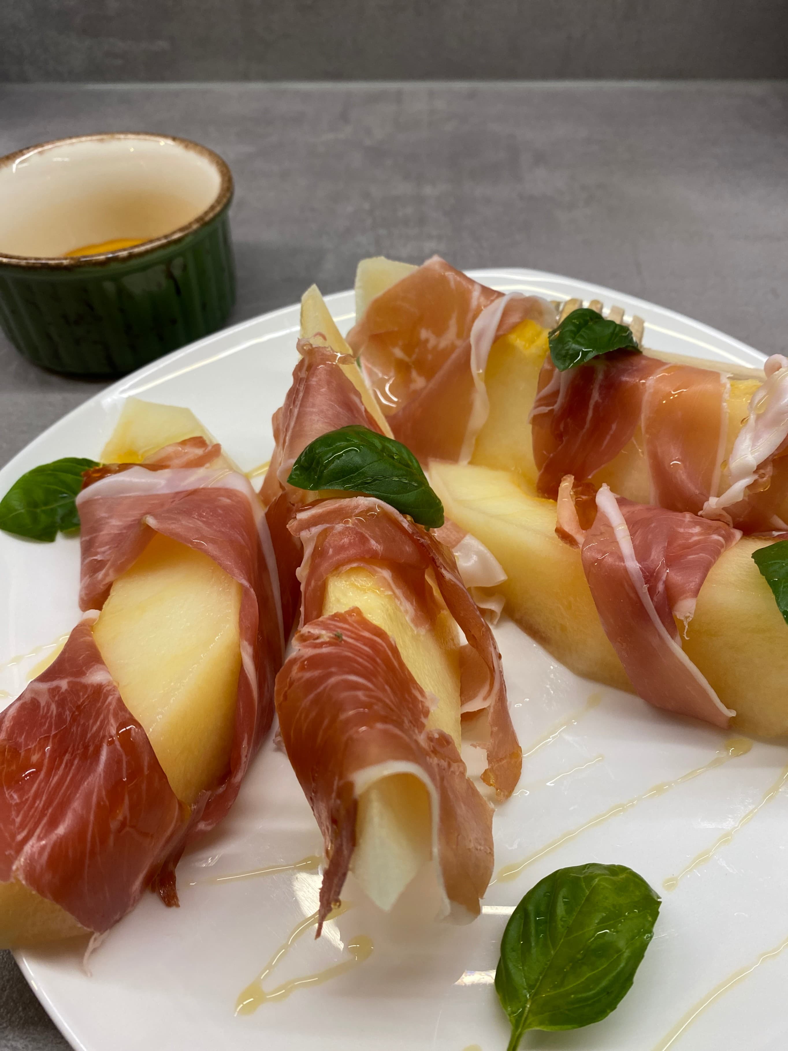 Melon with Prosciutto Recipe Image