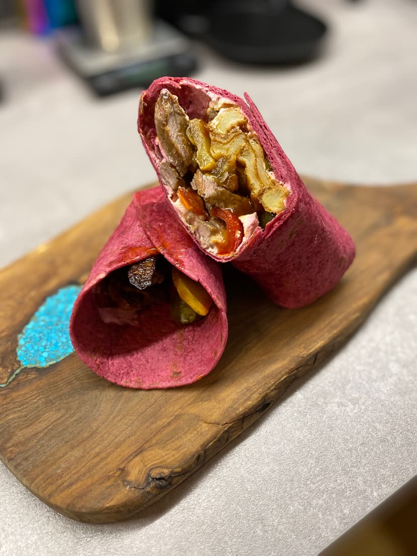 Receta de Rocely de Burritos de Res con Verduras Asadas