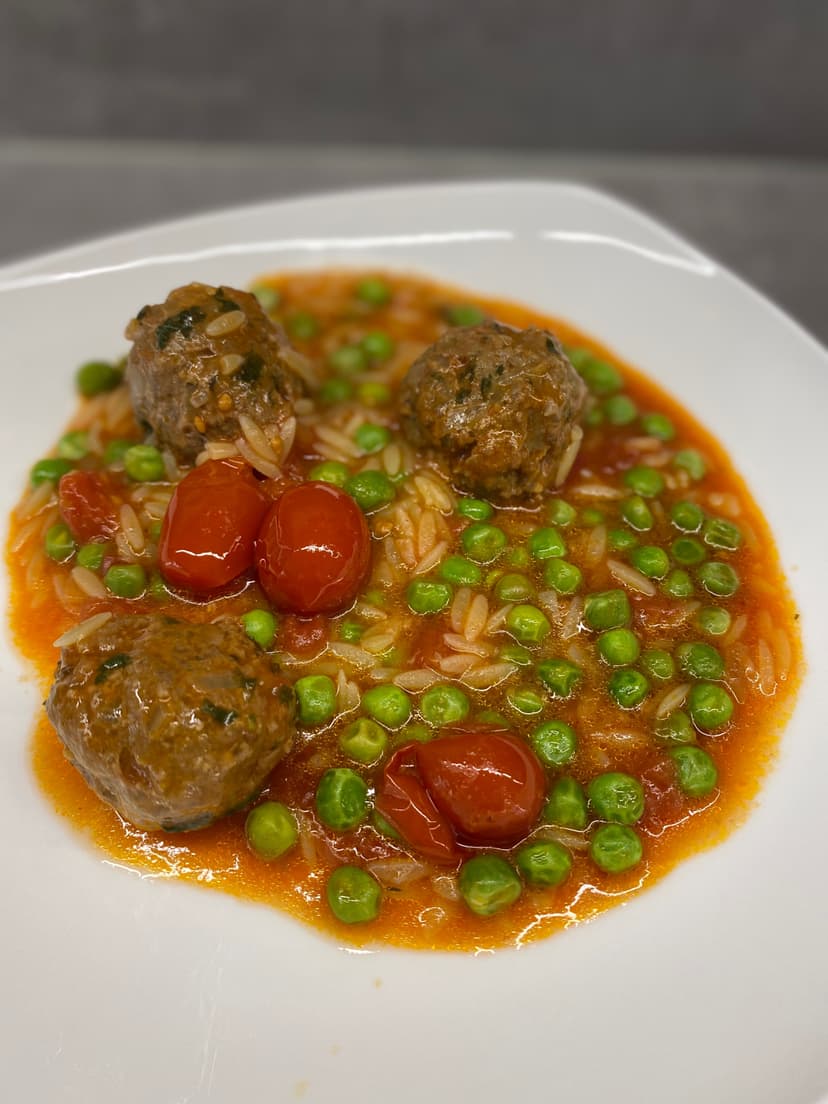 One-Pan Orzo Meatballs in Tomato Sauce Rocely Recipe