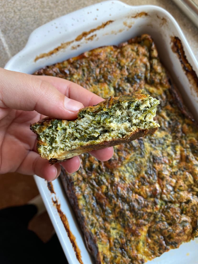 Receta de Rocely de Frittata de Espinacas y Ajo Silvestre