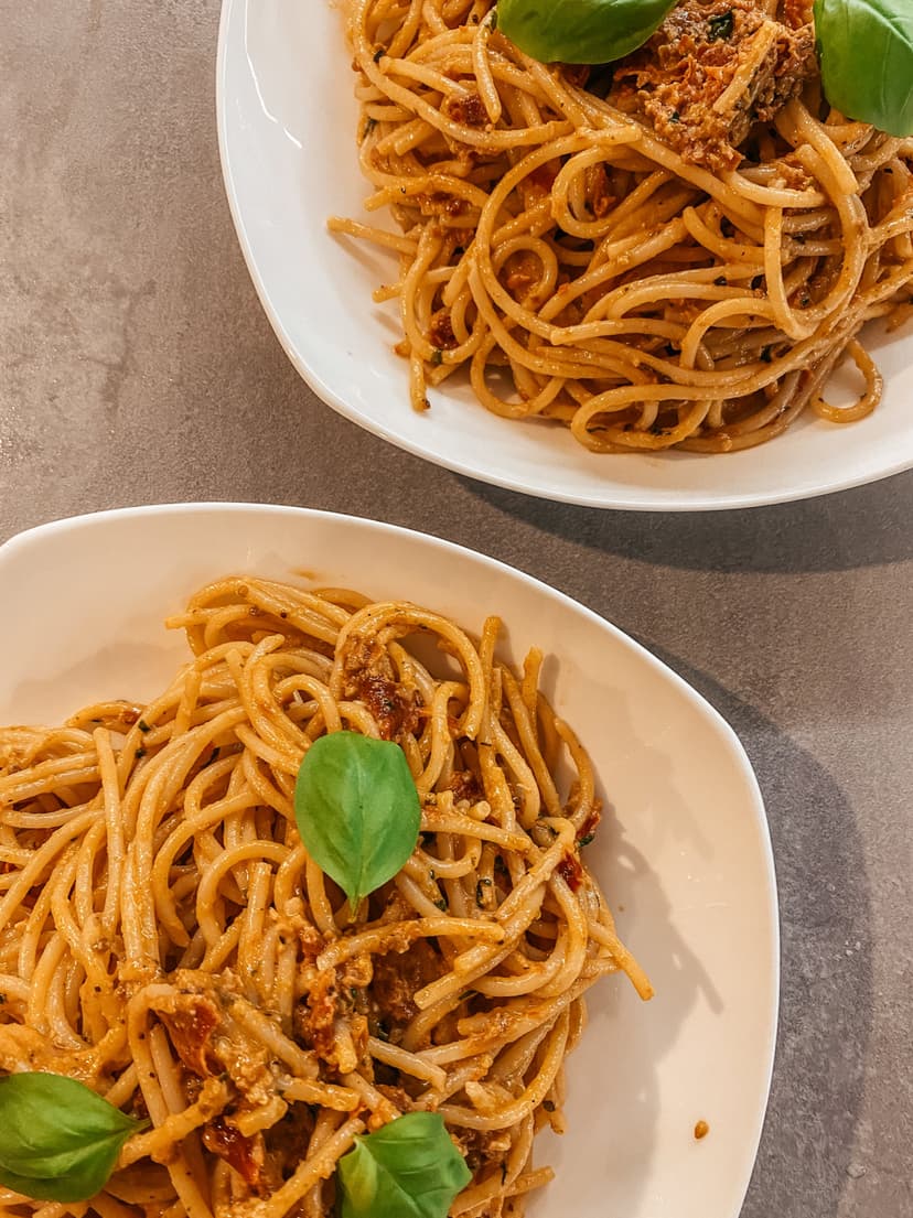 Recette Rocely de Pâtes aux tomates séchées