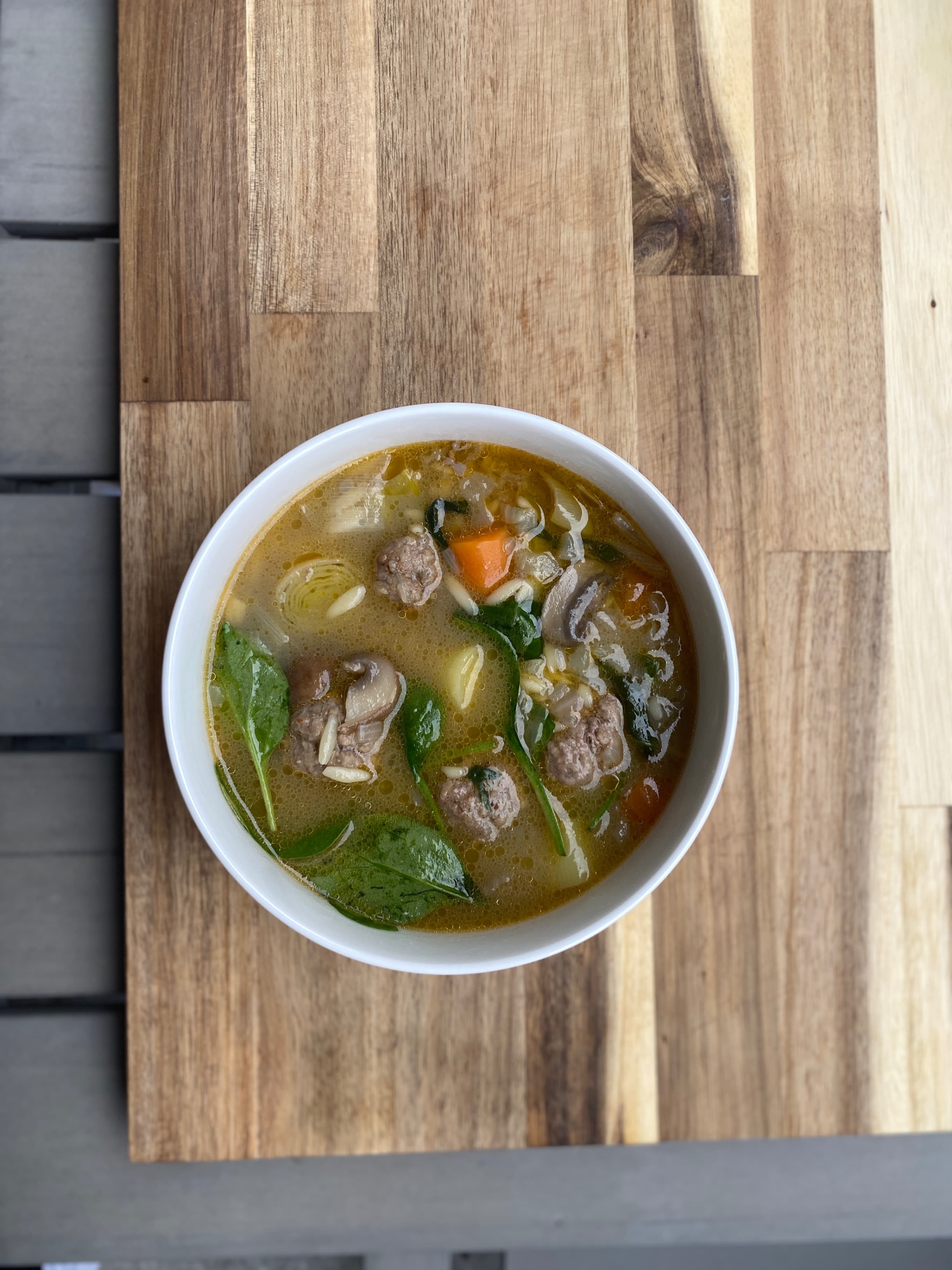 Hearty Autumn Soup with Meatballs and Coconut Milk Recipe Image