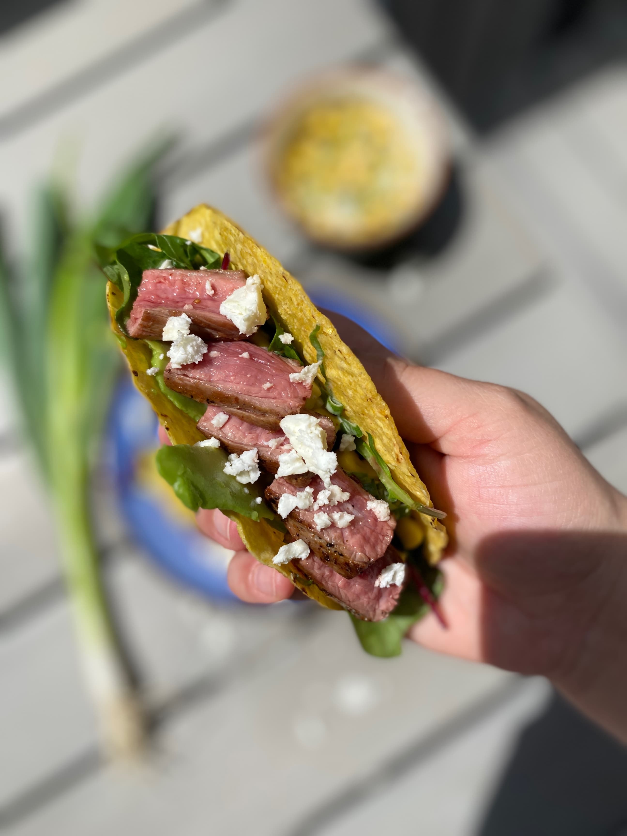 Beef Tacos with Street Corn and Avocado Recipe Image
