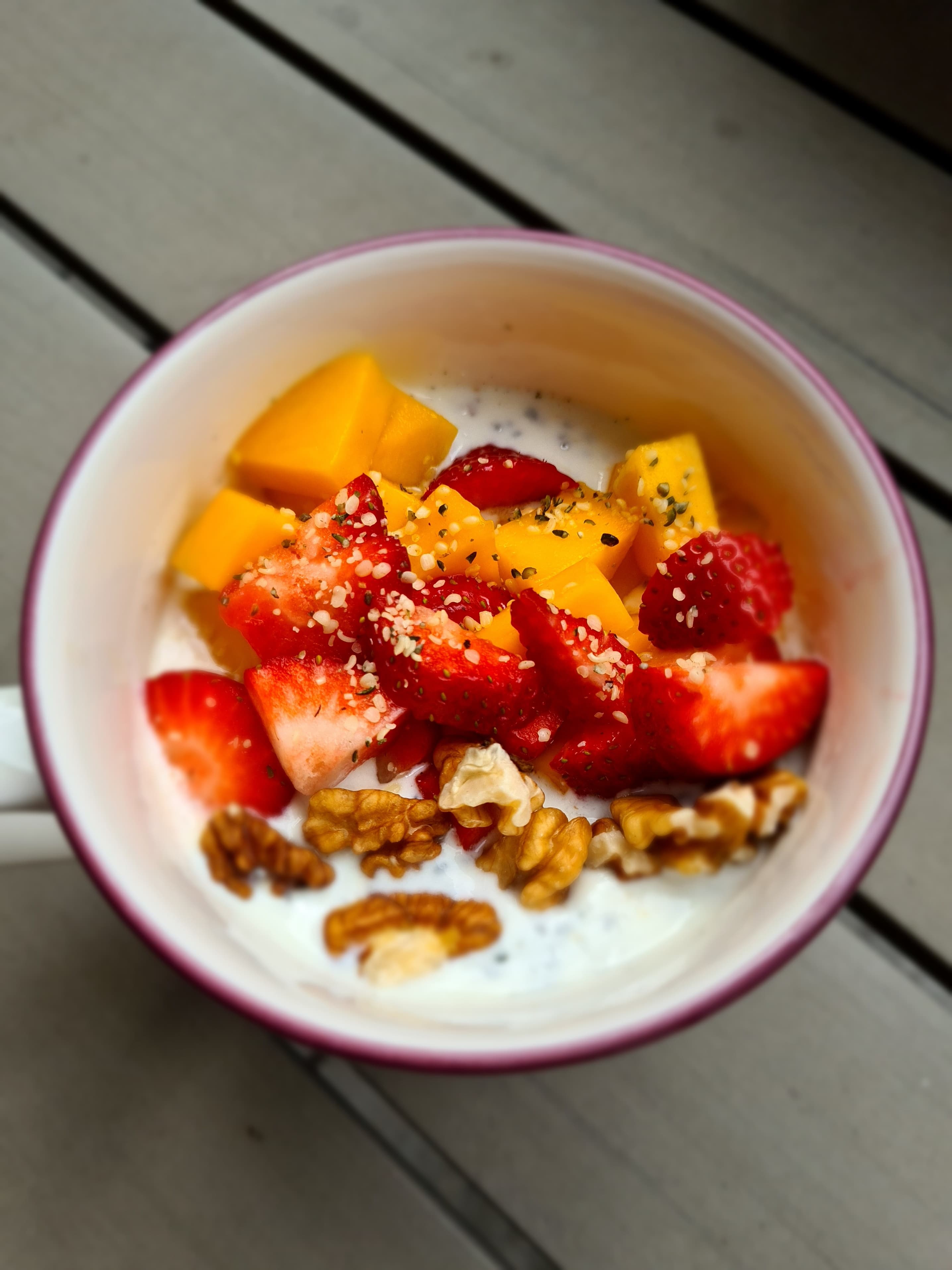 Strawberry Mango Chia Yoghurt Recipe Image