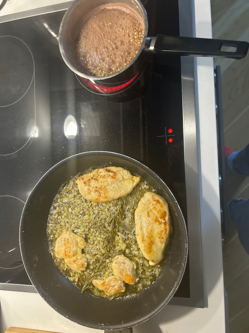 Pan-Grilled Chicken with Creamy Garlic-Wine Sauce Rocely Recipe