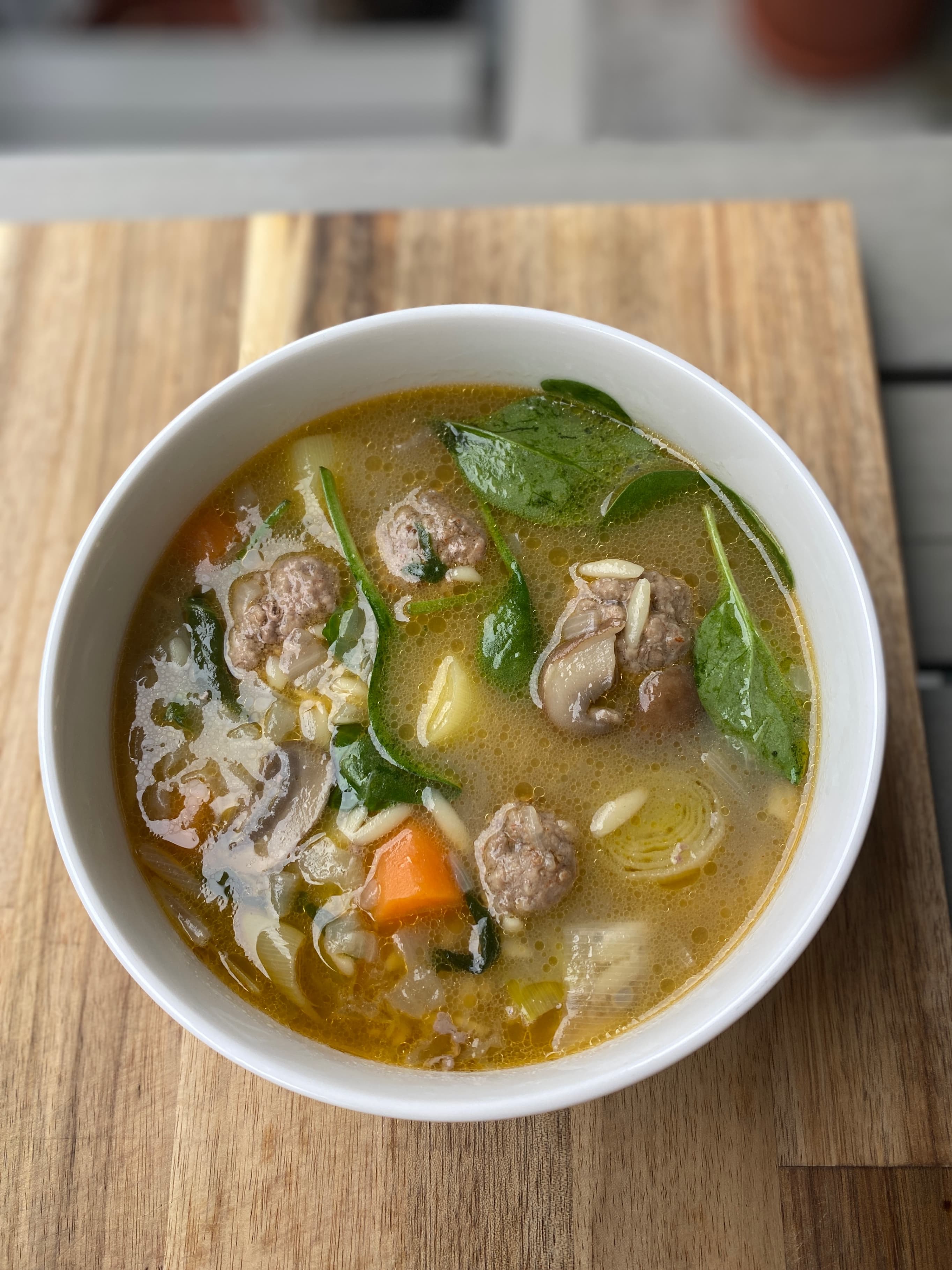 Hearty Autumn Soup with Meatballs and Coconut Milk Recipe Image