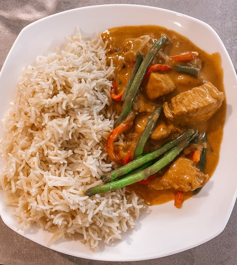Coconut Chicken Curry Rice Bowl Rocely Recipe