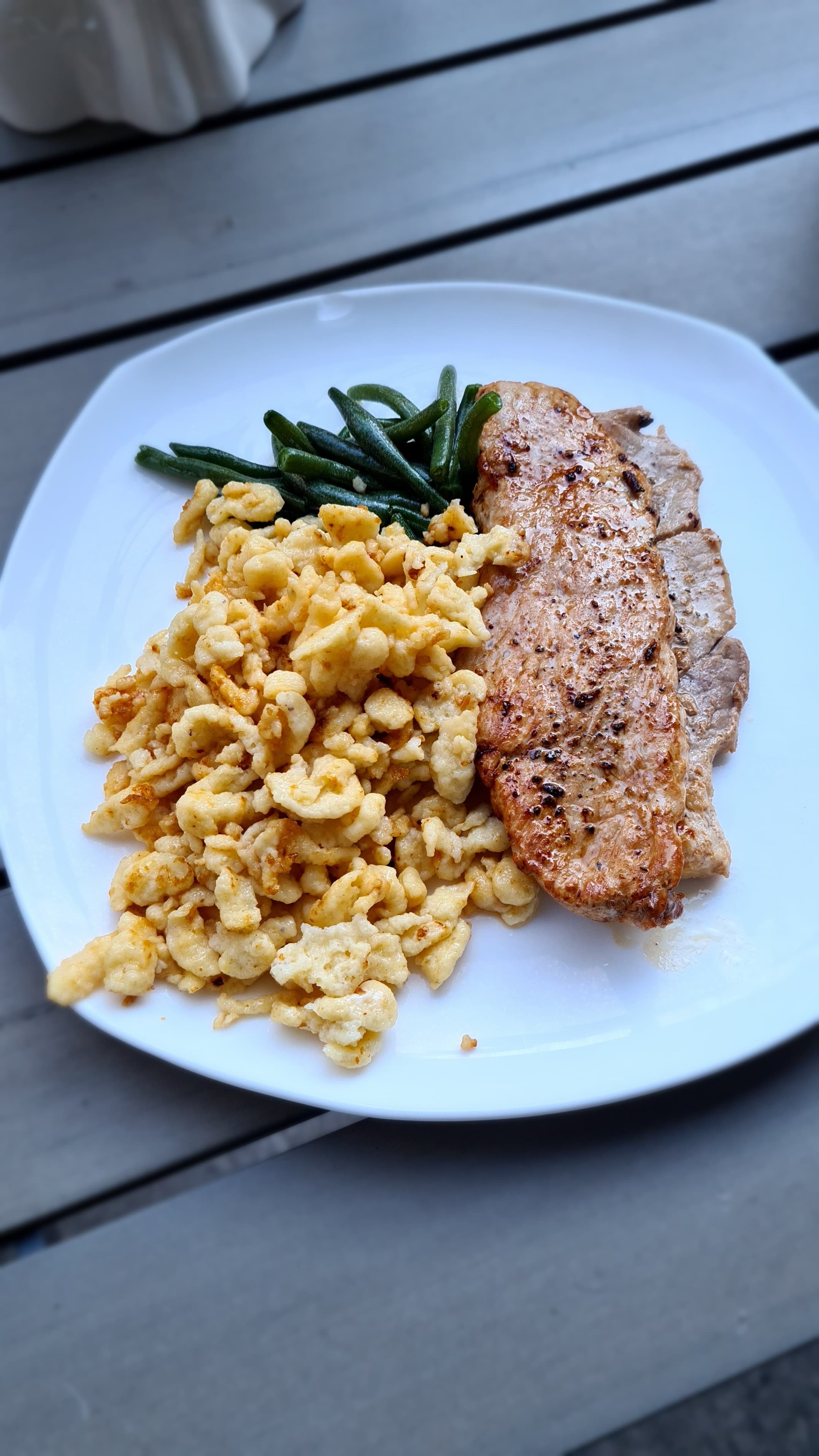Spätzle with Pork Schnitzel Recipe Image