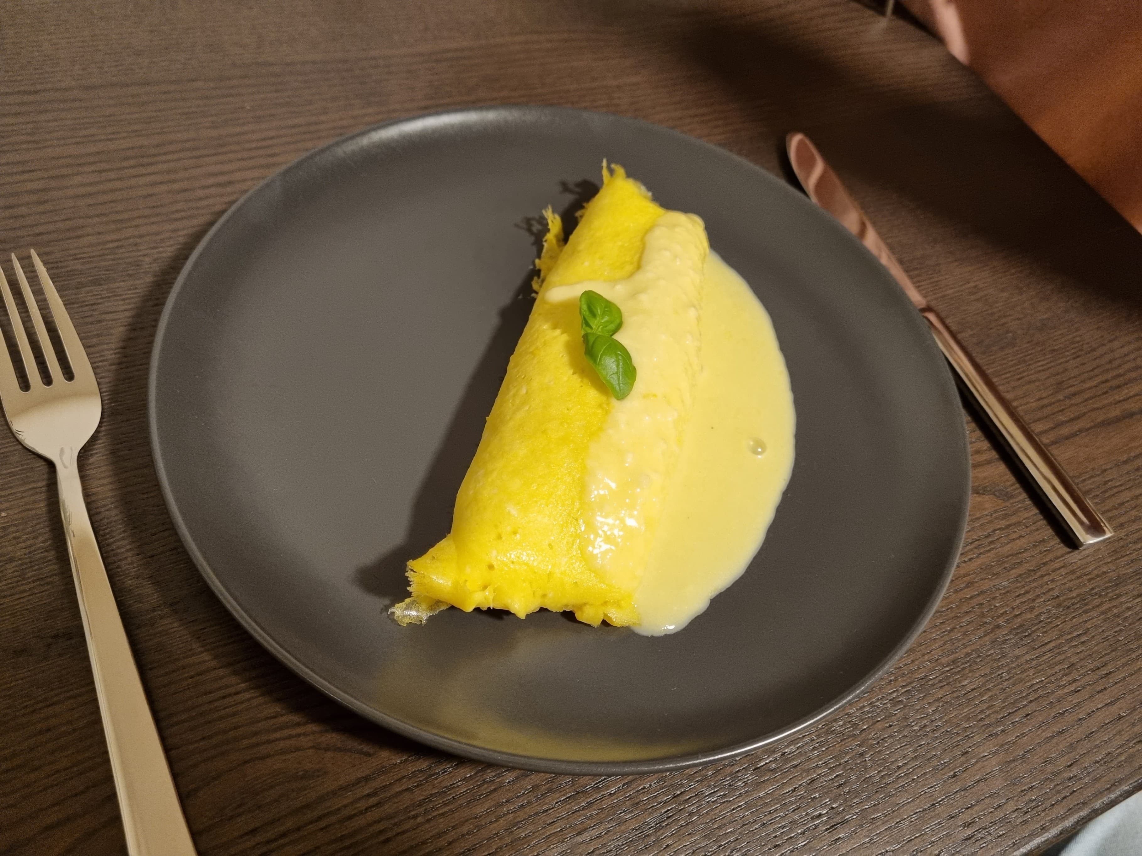 Omelette with Parmesan Sauce Recipe Image