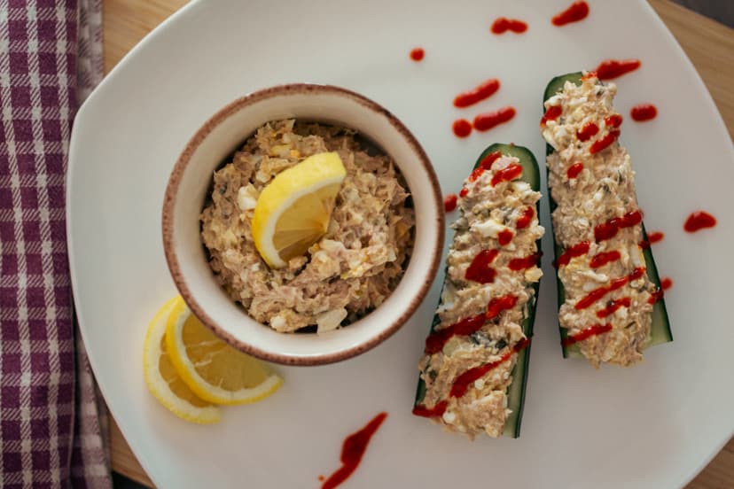 Receta de Rocely de Barquitos de Pepino con Atún