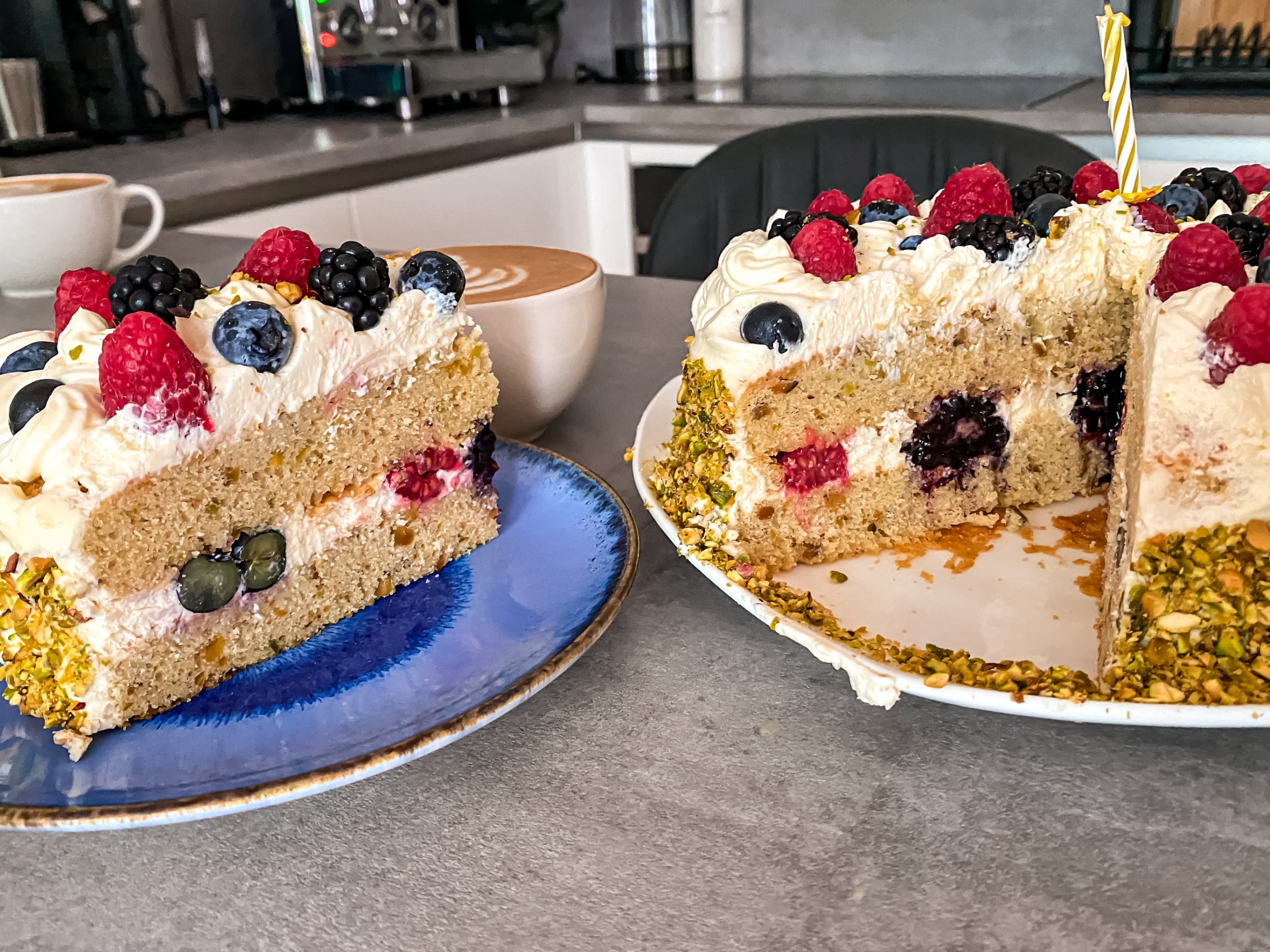 Cream Cake with Forest Fruits Recipe Image