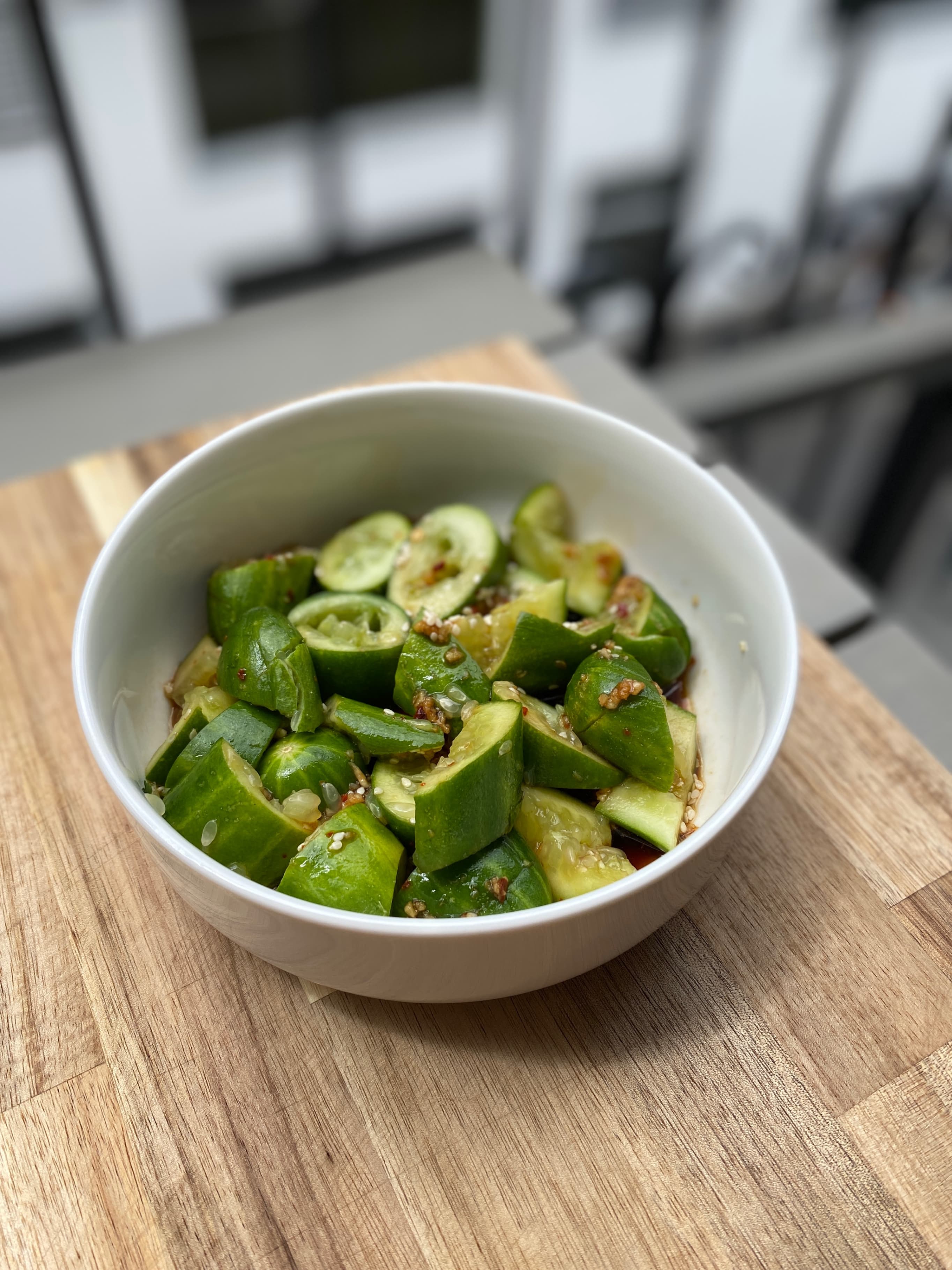 Asian Crushed Cucumber Salad Recipe Image