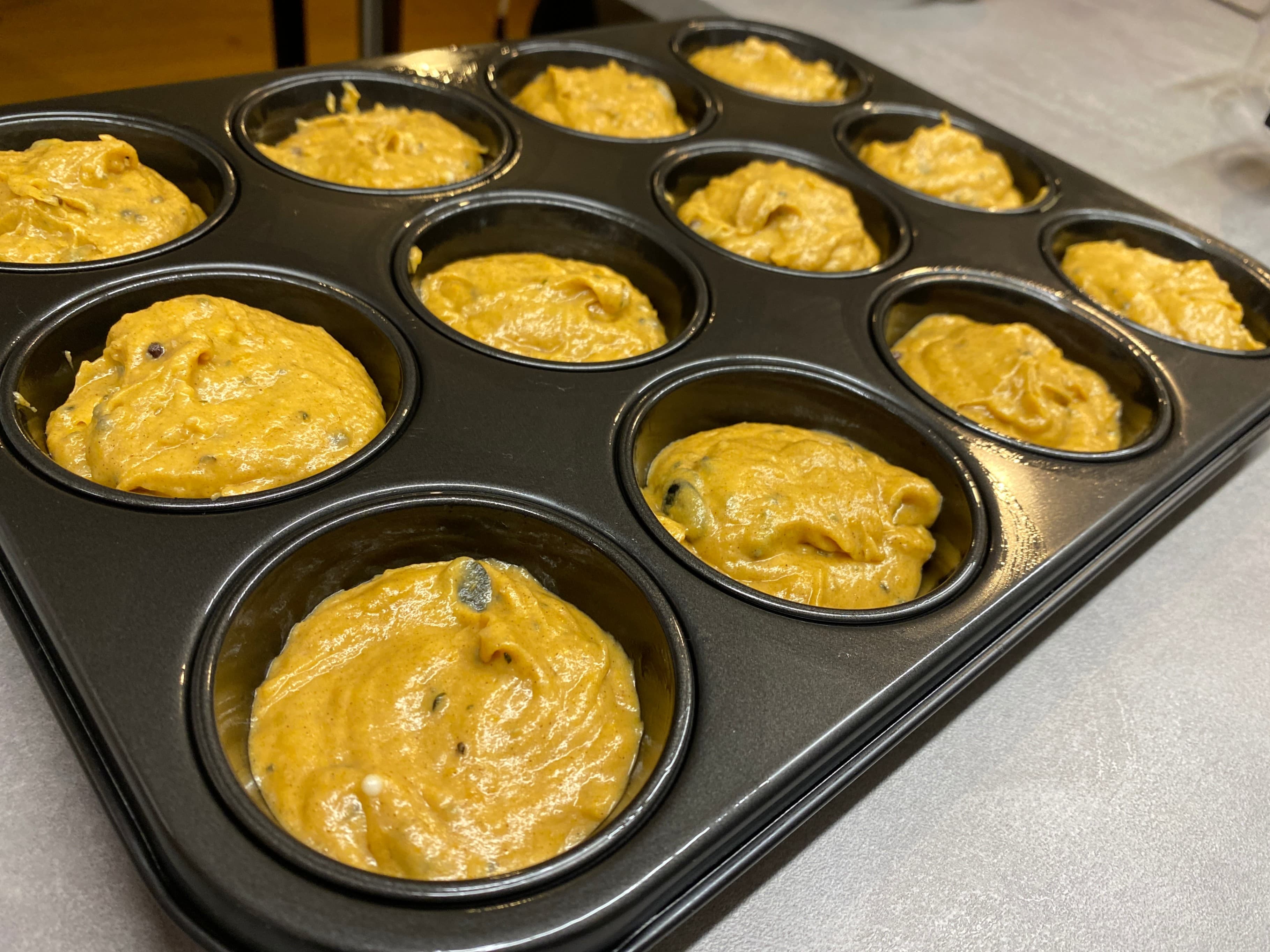 Pumpkin Muffins with Chocolate Recipe Image