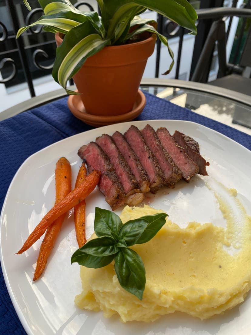 Recette Rocely de Steak avec purée de pommes de terre