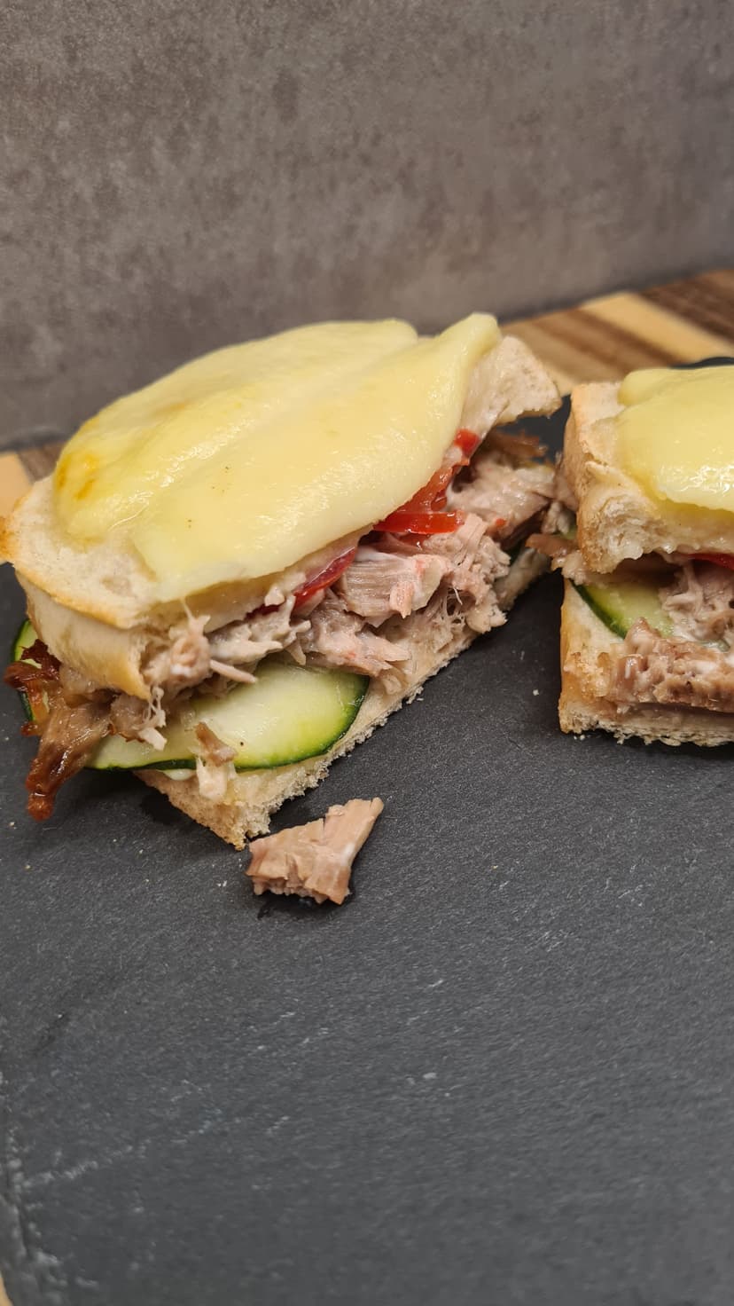 Pulled Pork Mozzarella Sandwich Rocely Recipe