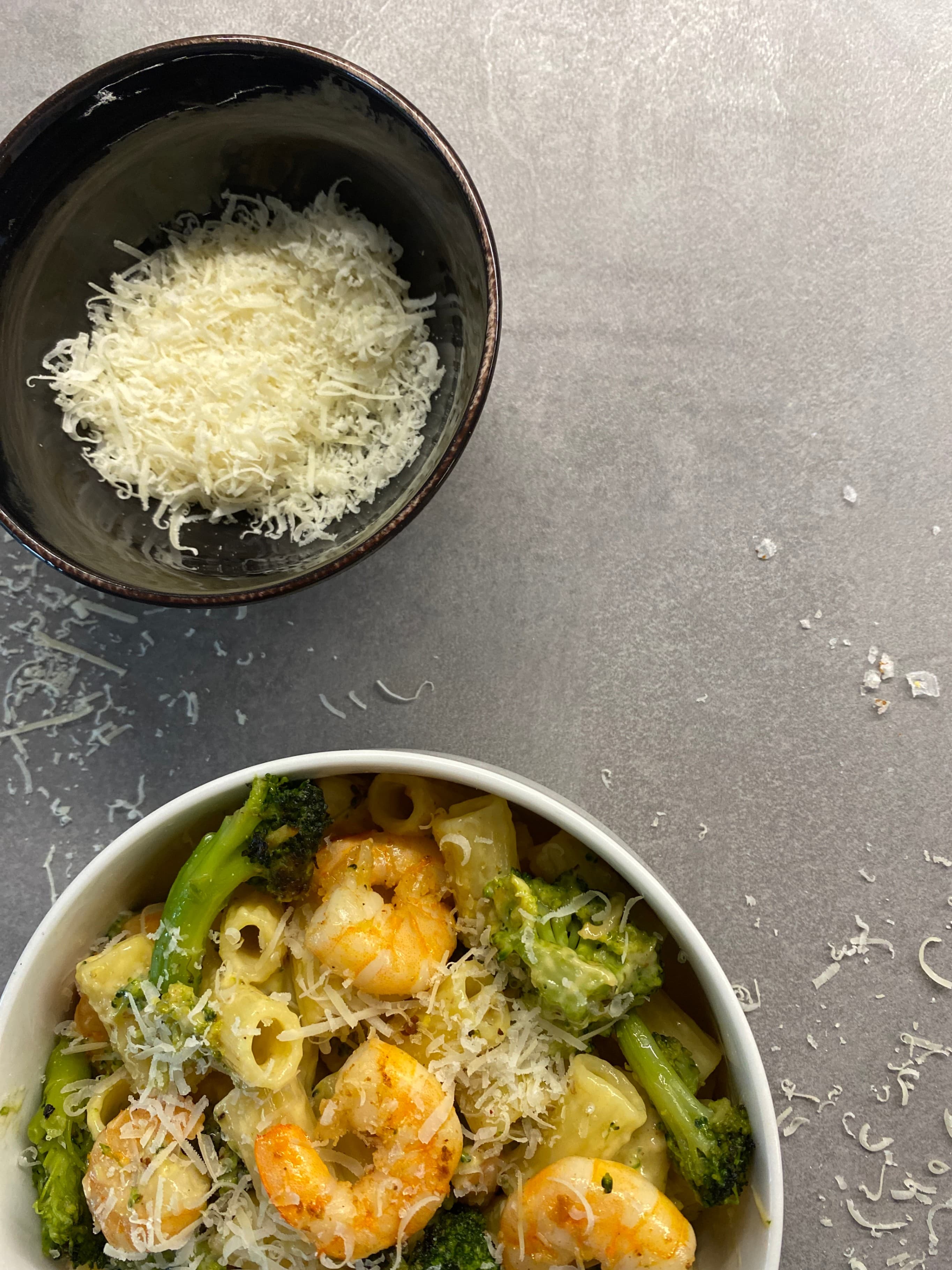 Shrimp Broccoli Pasta with Cheddar Recipe Image