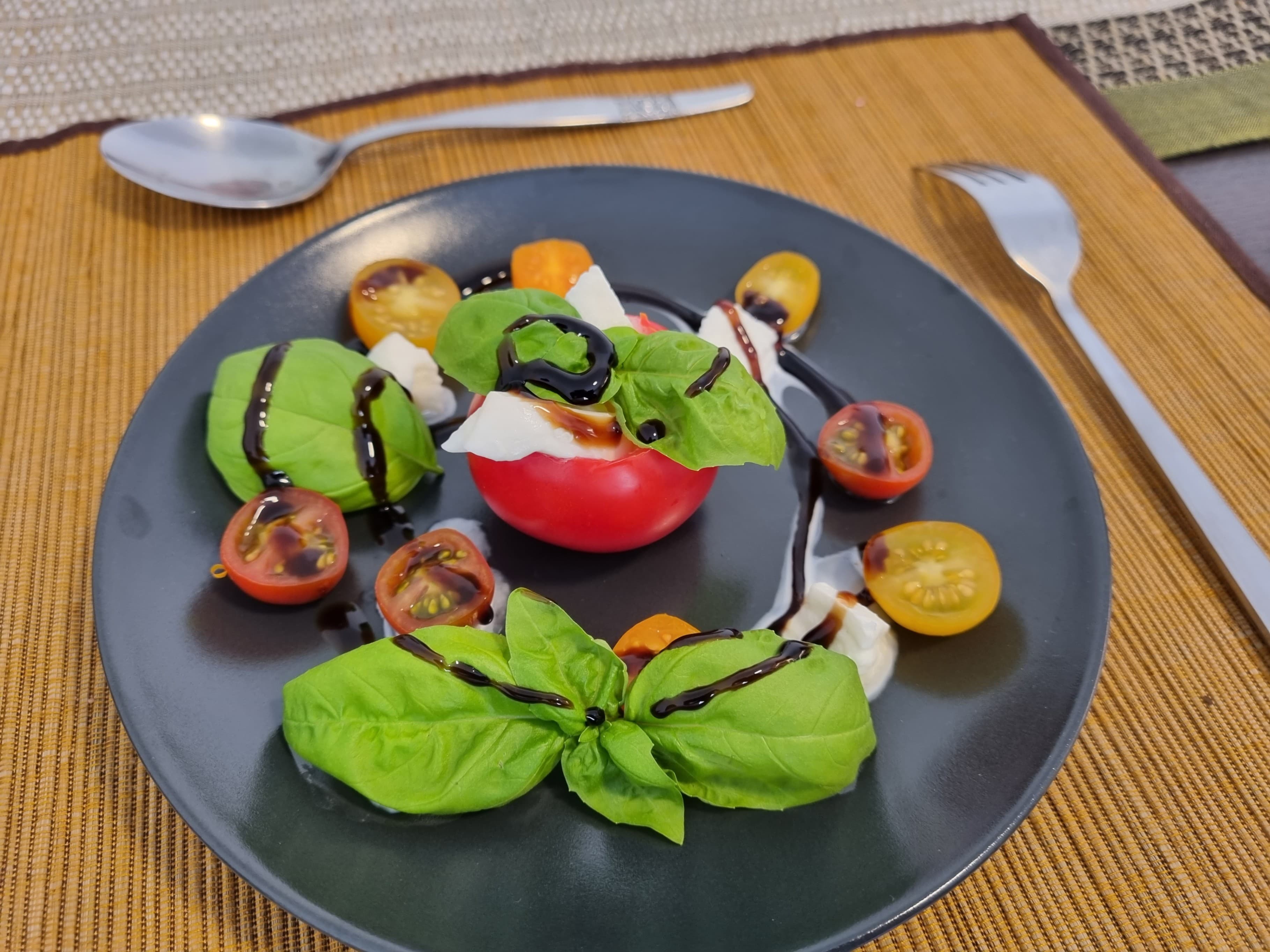 Buffalo Mozzarella with Fresh Cherry Tomatoes Recipe Image