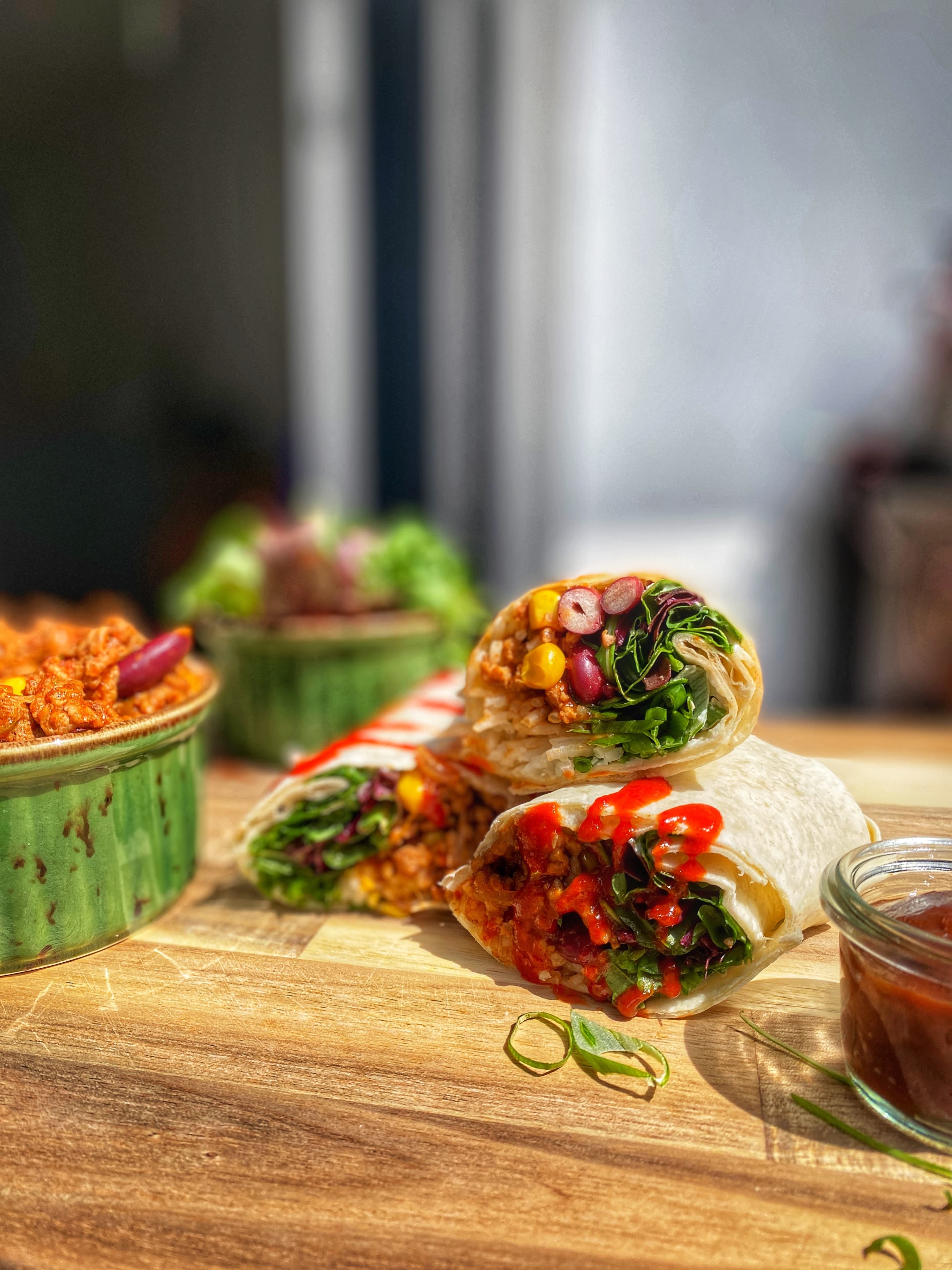 Corn & Bean Burritos with Beef Recipe Image